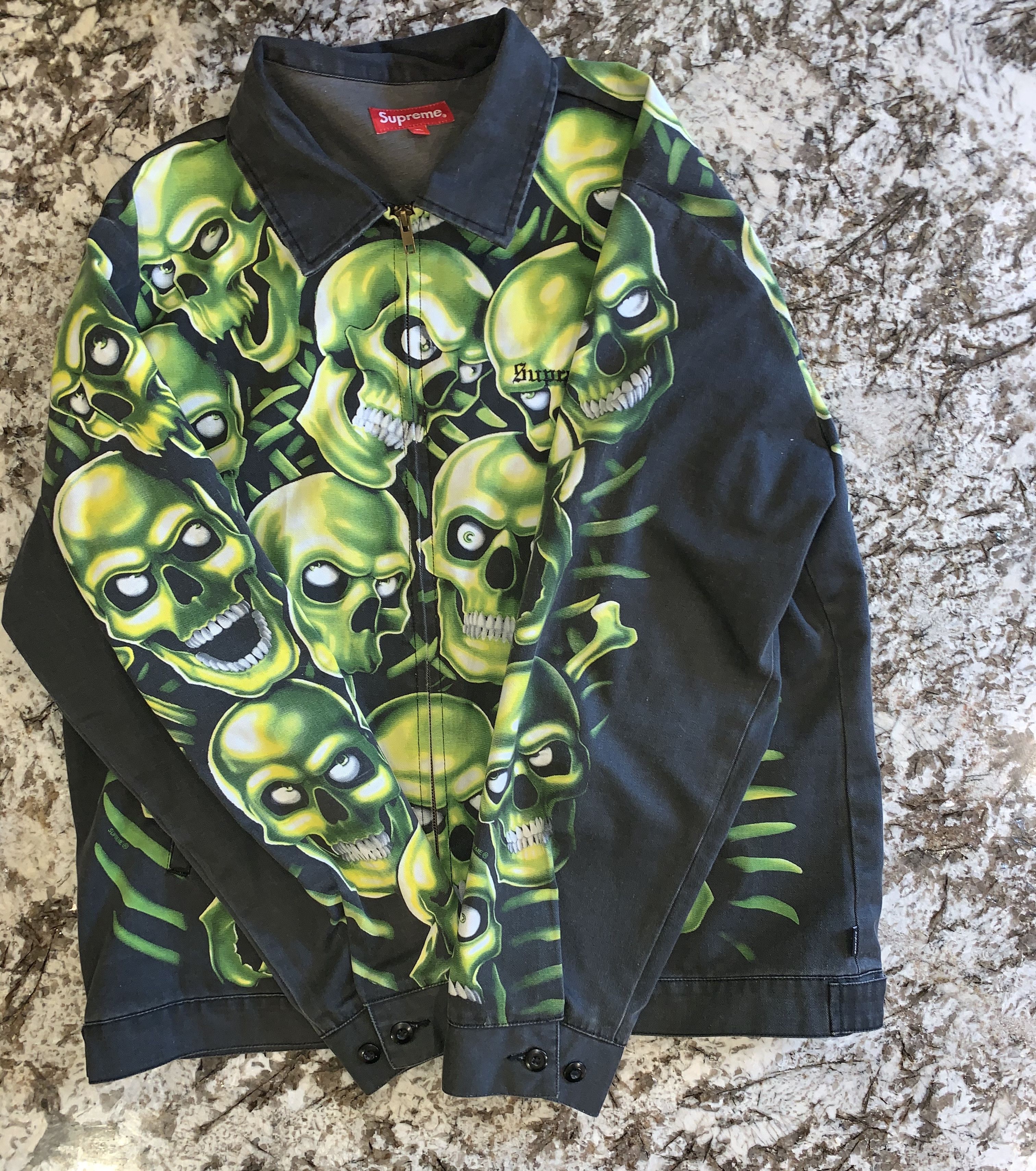 Supreme Supreme Skull Pile Work Zip Up Jacket Large New | Grailed