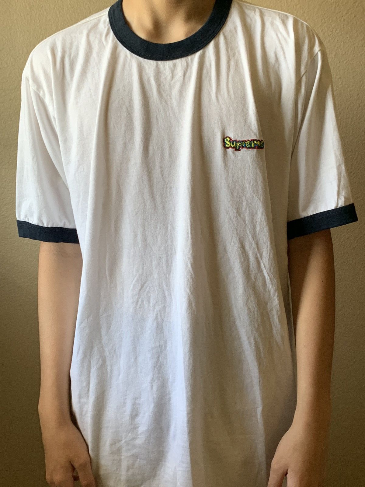 Supreme piping cheap ringer tee