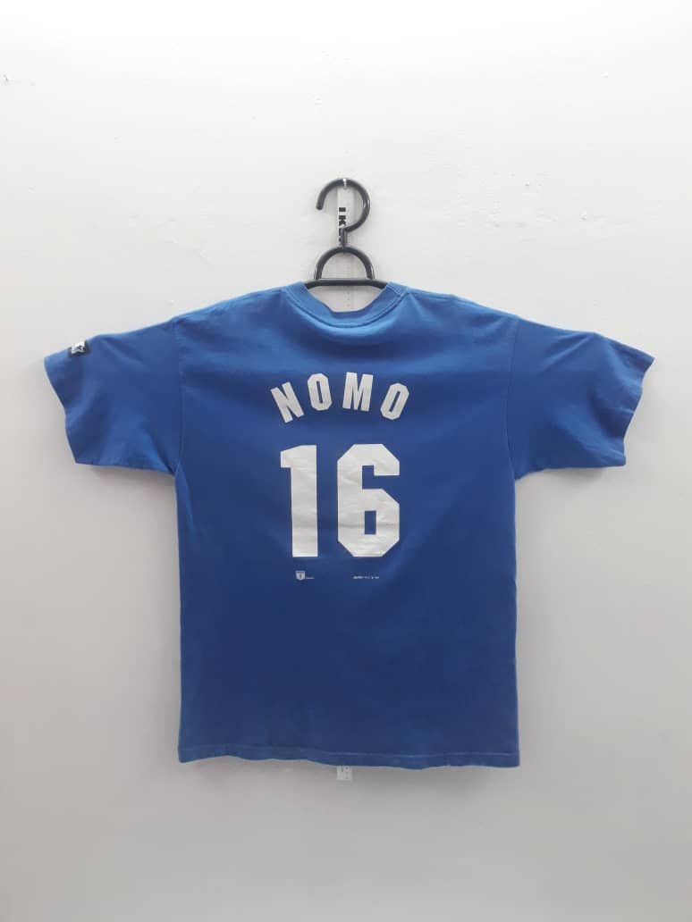 MLB Vintage 90s Dodgers Players "NOMO 16" MLB Made In U.S.A Size US L / EU 52-54 / 3 - 2 Thumbnail
