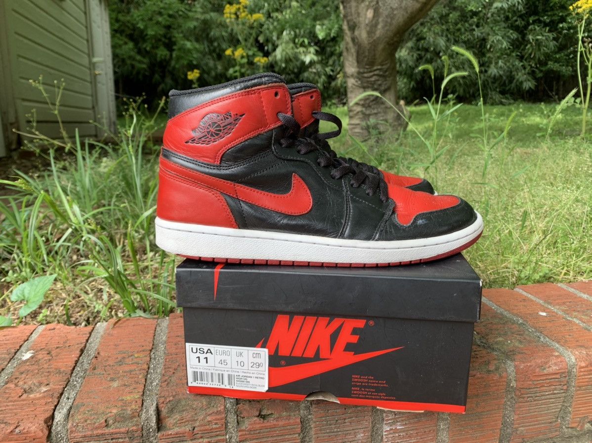 Jordan Brand Air Jordan 1 Retro High OG 2013 Bred 2013 Size US 11 / EU 44 - 2 Thumbnail
