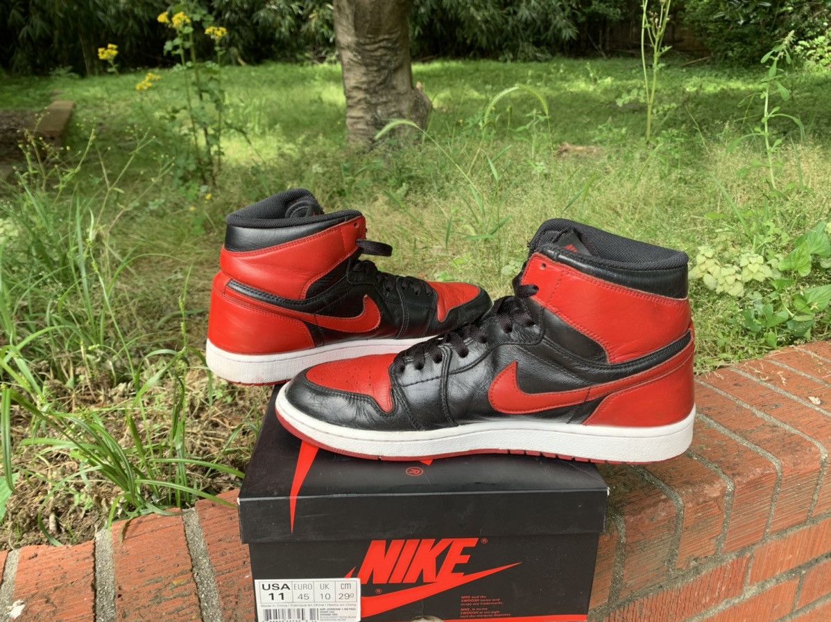 Jordan Brand Air Jordan 1 Retro High OG 2013 Bred 2013 Size US 11 / EU 44 - 5 Thumbnail