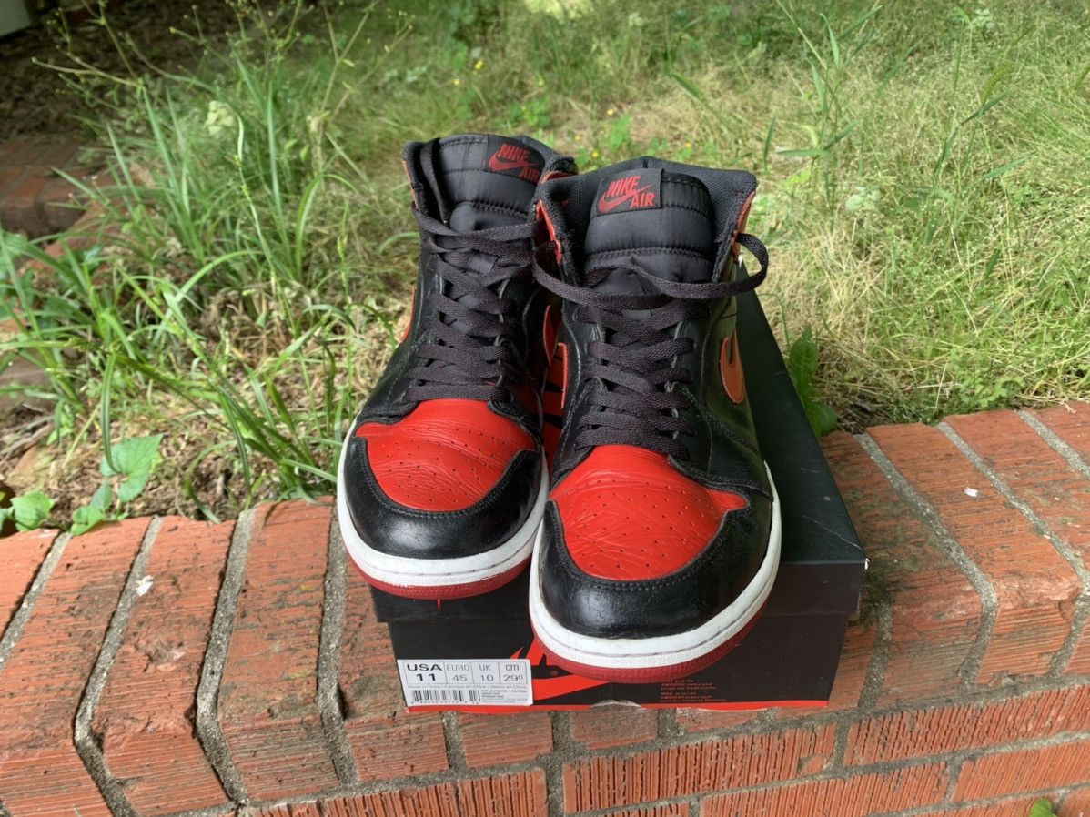 Jordan Brand Air Jordan 1 Retro High OG 2013 Bred 2013 Size US 11 / EU 44 - 3 Thumbnail