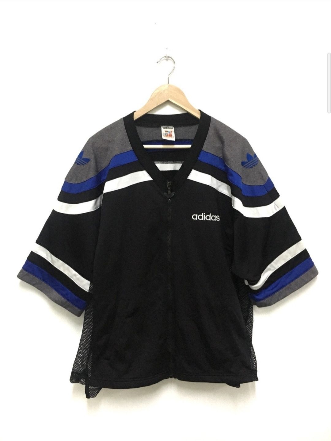 Adidas Rare Design Adidas Zipper Half Sleeve Sweater Hiphop Size US L / EU 52-54 / 3 - 2 Thumbnail