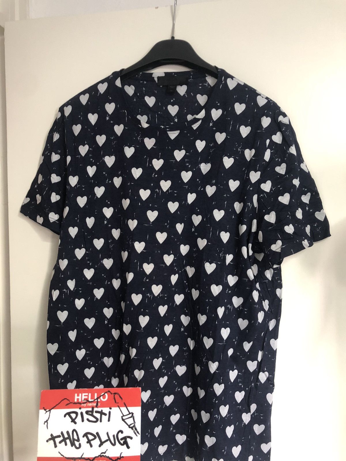 Burberry Prorsum Burberry Prosum Heart Print Tee Size US XL / EU 56 / 4 - 1 Thumbnail