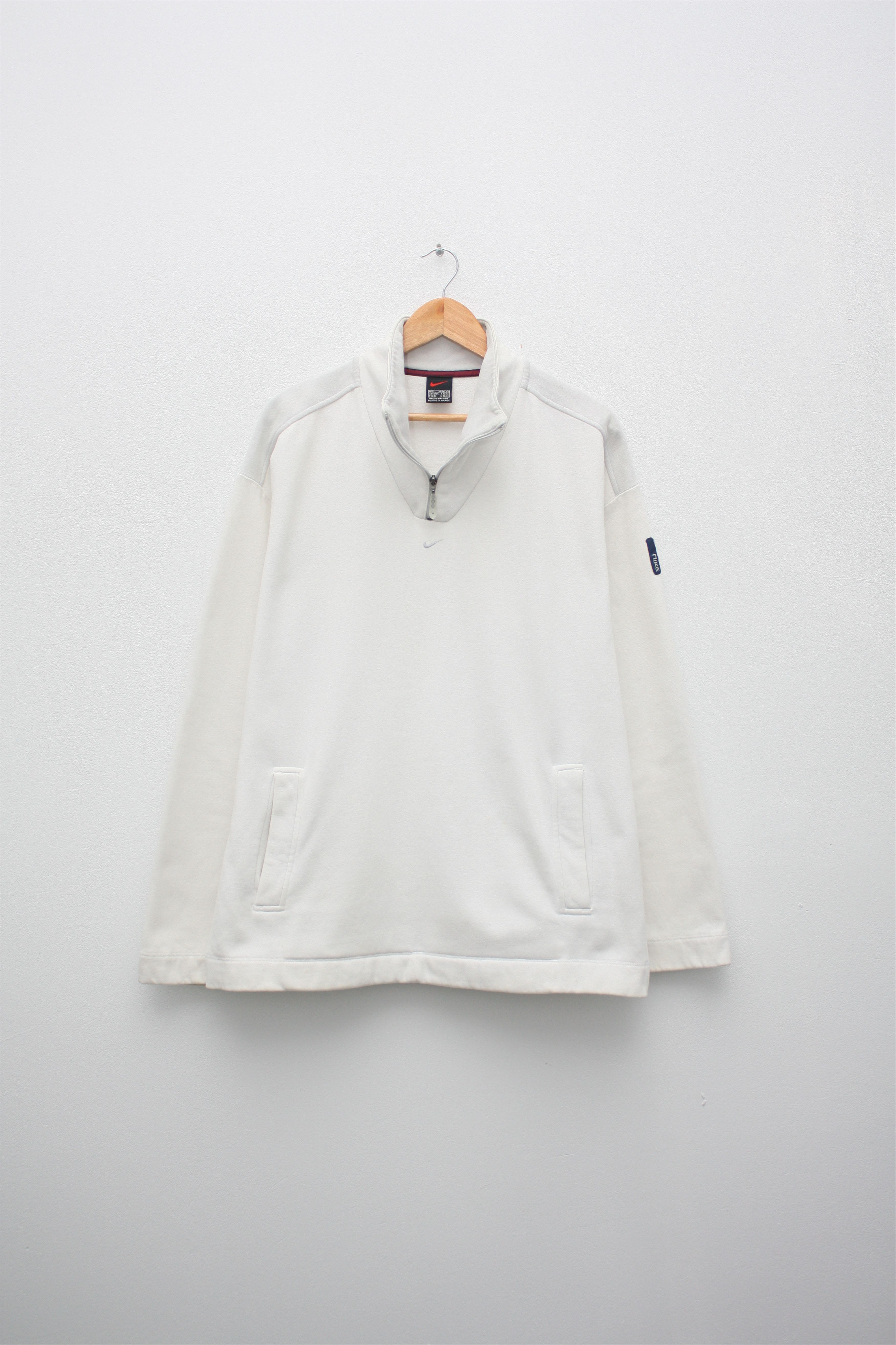 Nike Nike Vintage Cream White Pullover Sweater Size US L / EU 52-54 / 3 - 2 Thumbnail