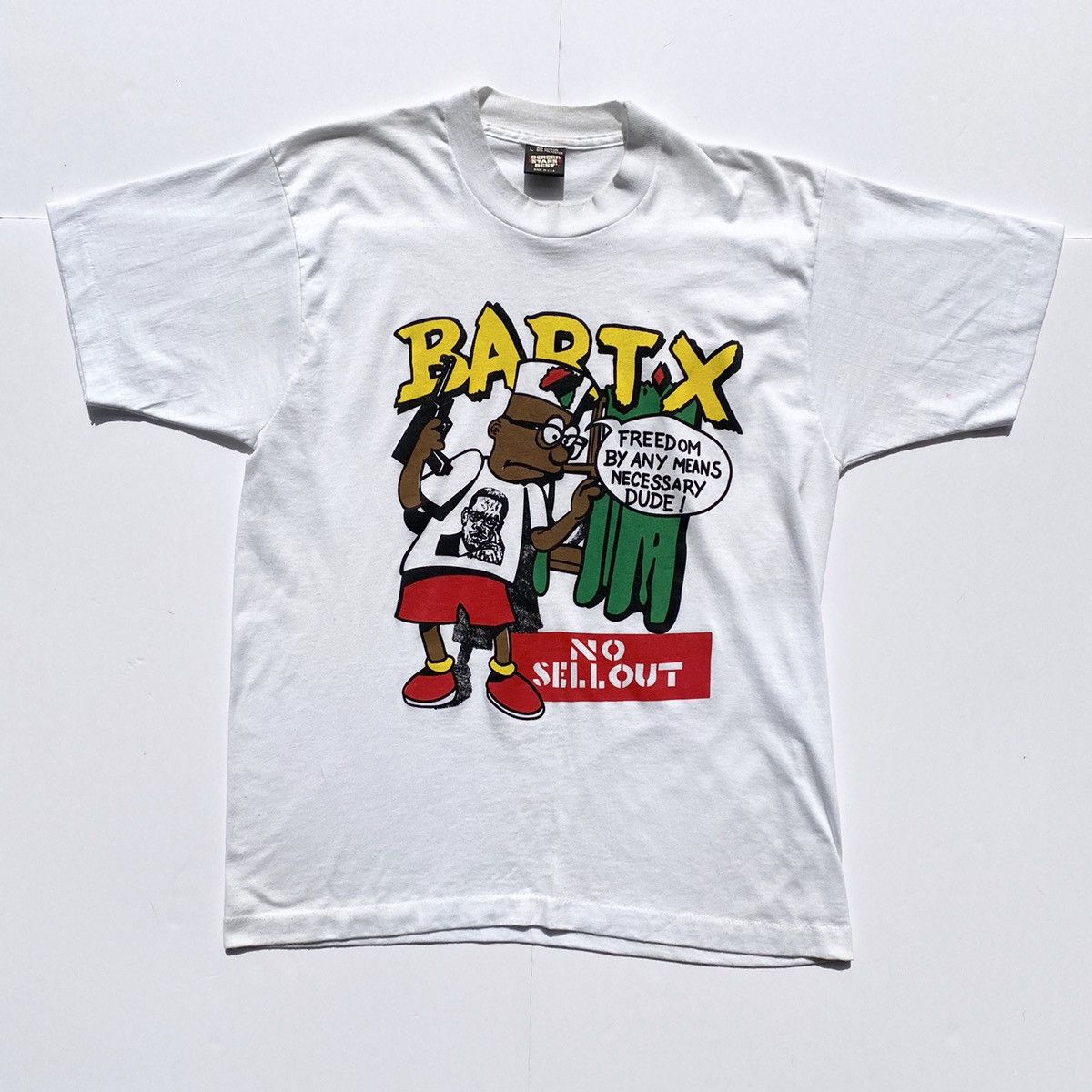 Vintage Vintage 1990’s Malcom X Bart Simpson Bootleg Tee | Grailed