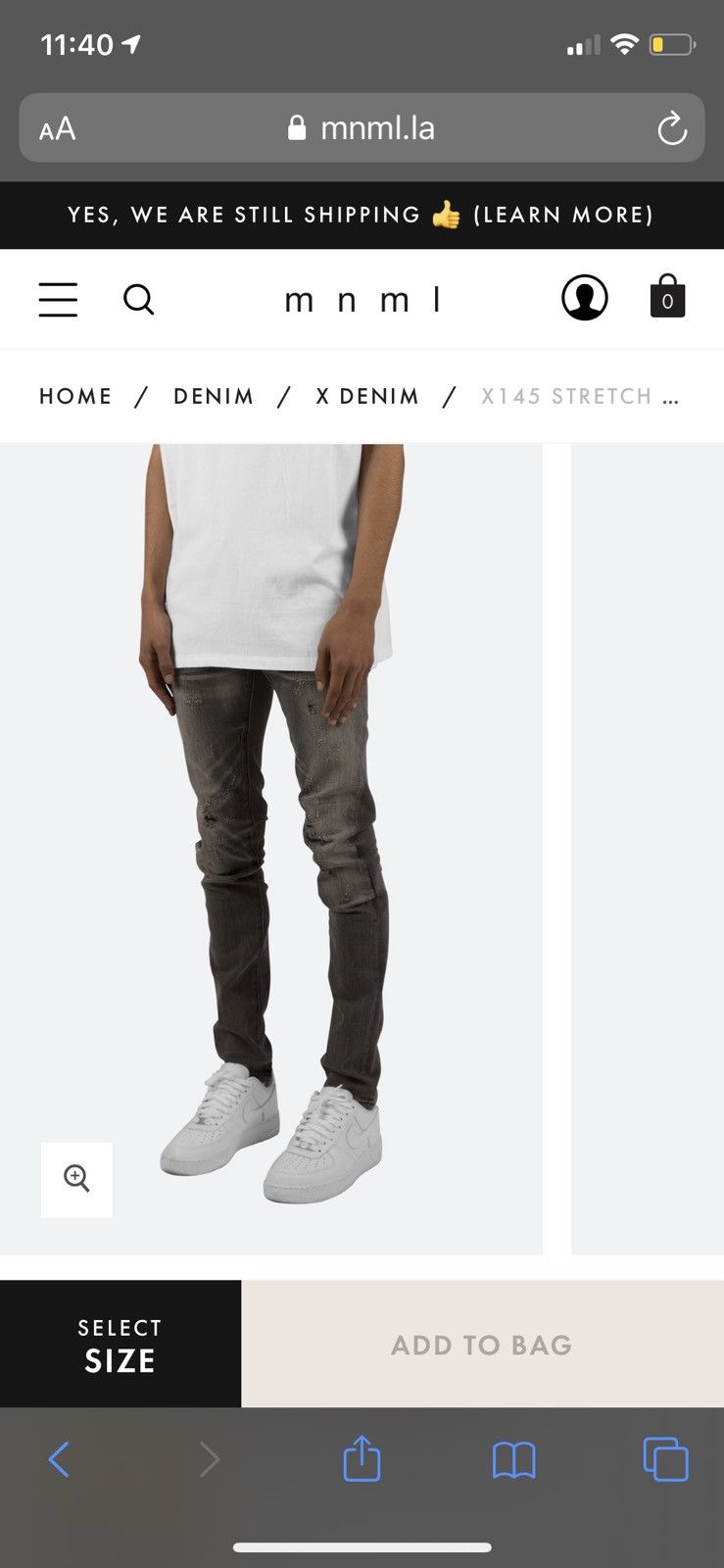 MNML X145 stretch denim Size US 34 / EU 50 - 2 Thumbnail