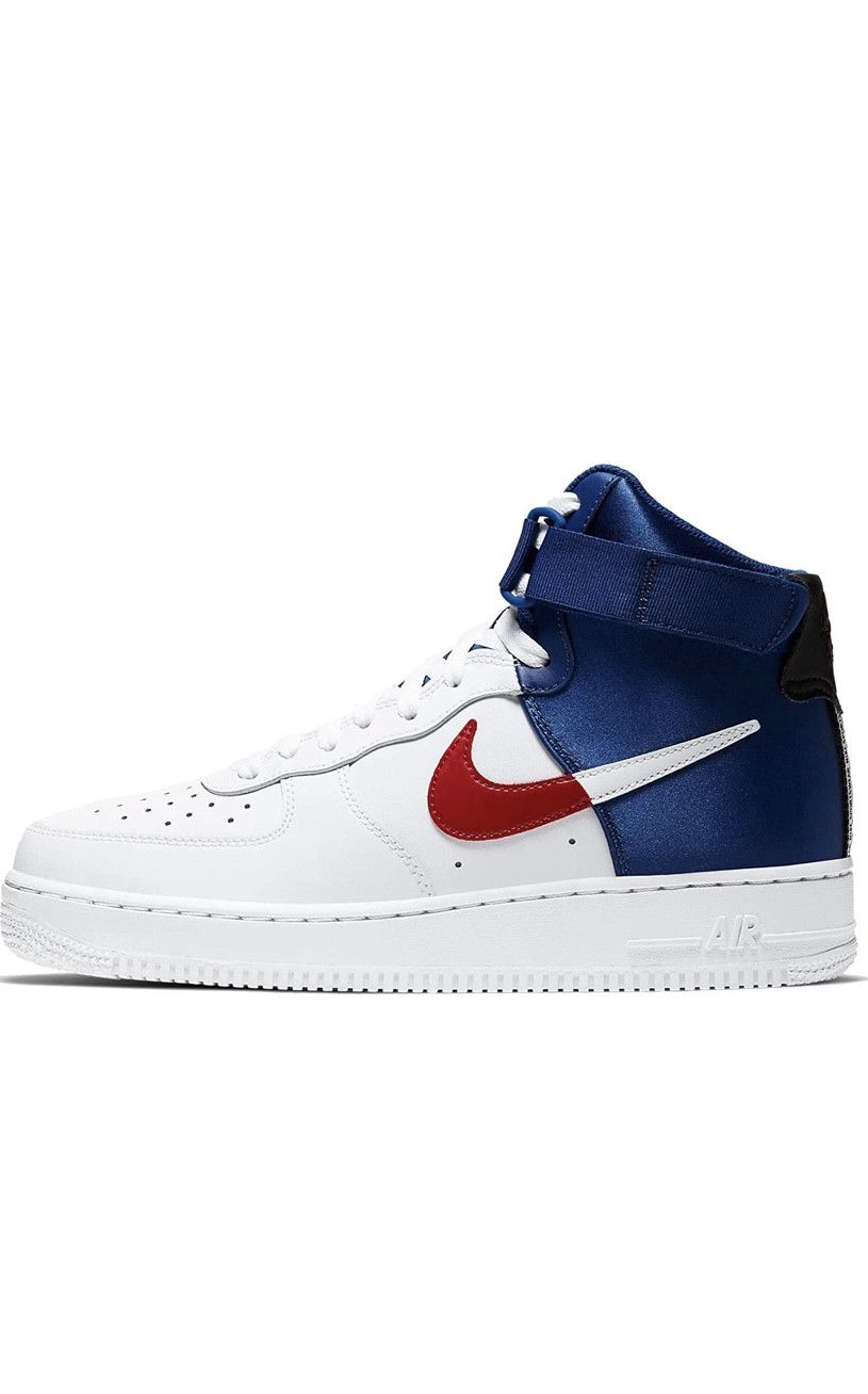 Nike 2019 Nike Air Force 1 High LA Clippers White Rush Blue Red | Grailed
