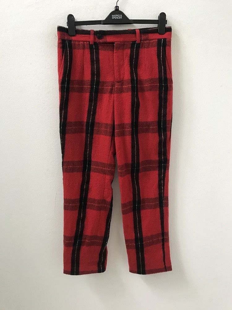 Vintage ZUBON + UR Japan Tartan Wool Trouser Pant Size US 30 / EU 46 - 1 Thumbnail