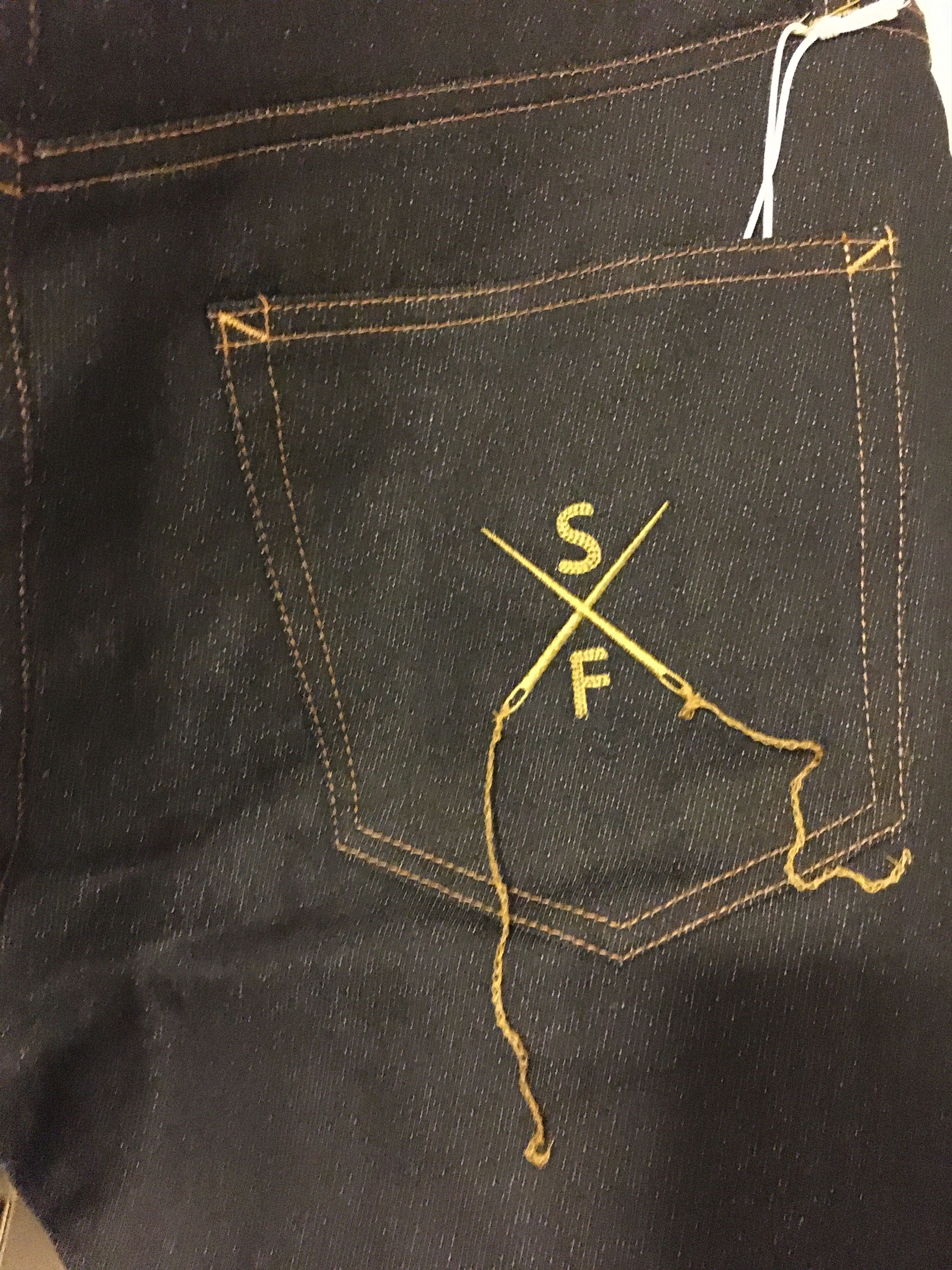 Sasquatchfabrix Indigo Knit Like Denim Tapered Slim Pants Size US 35 - 10 Thumbnail