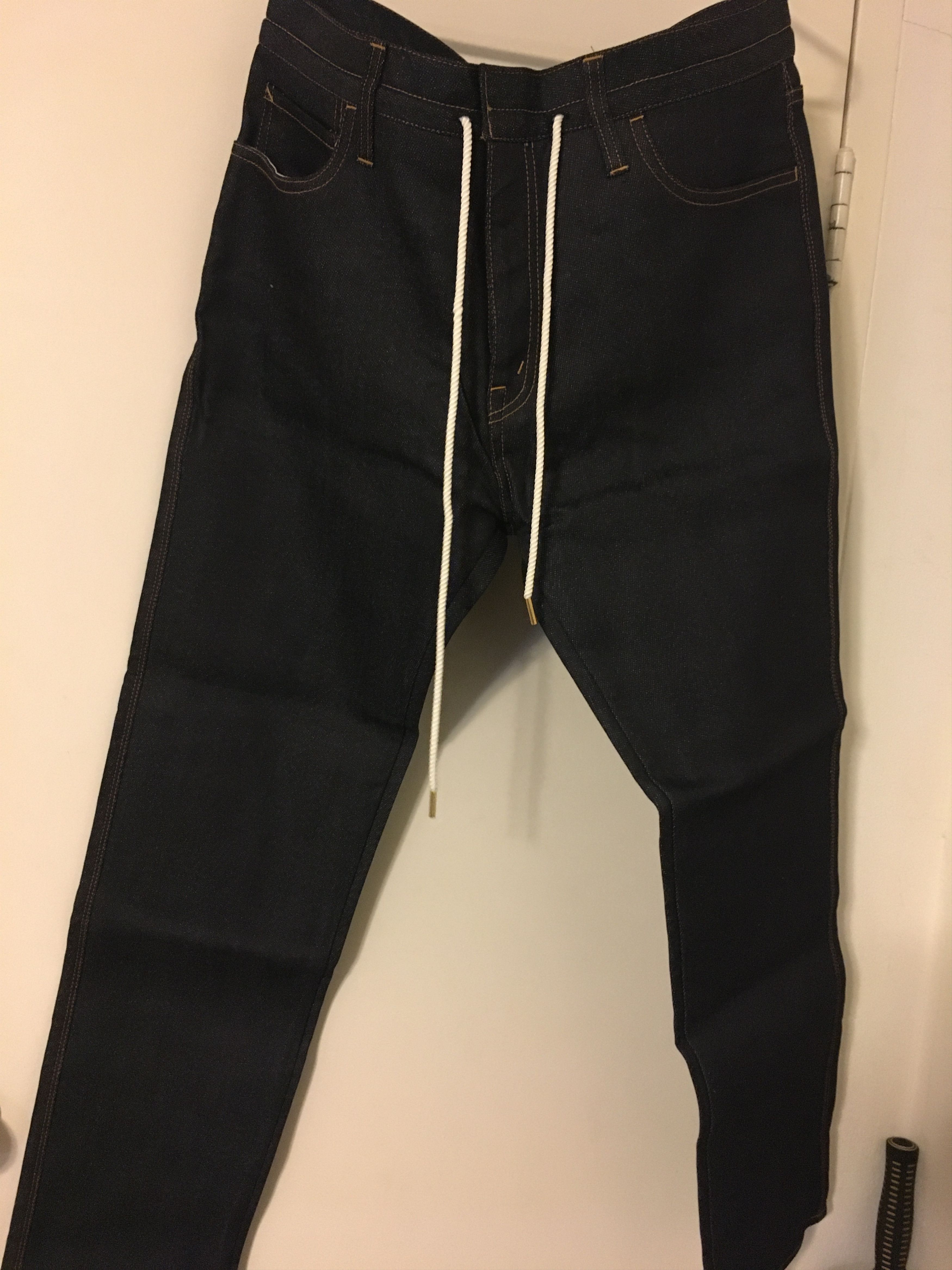 Sasquatchfabrix Indigo Knit Like Denim Tapered Slim Pants Size US 35 - 5 Thumbnail