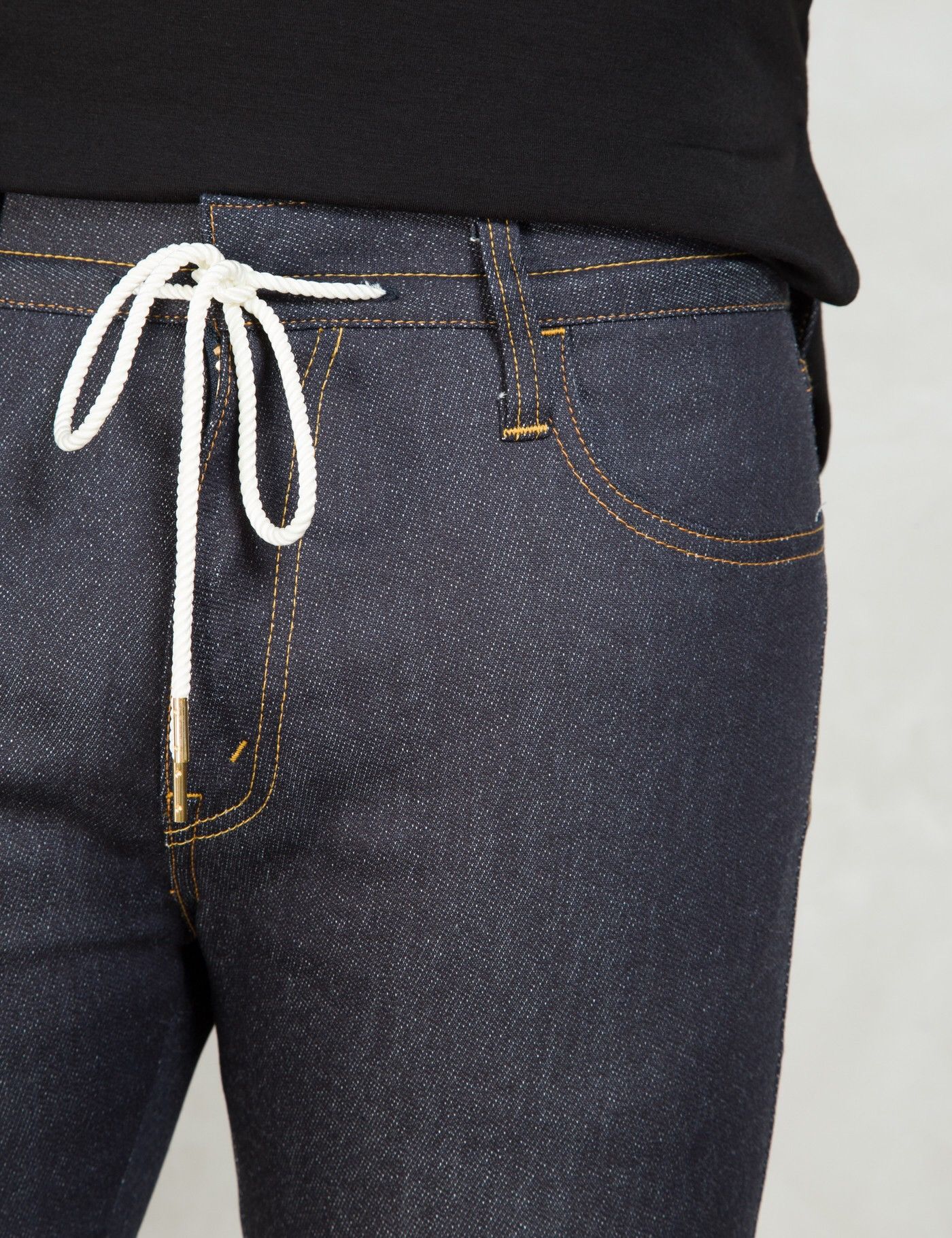 Sasquatchfabrix Indigo Knit Like Denim Tapered Slim Pants Size US 35 - 4 Thumbnail
