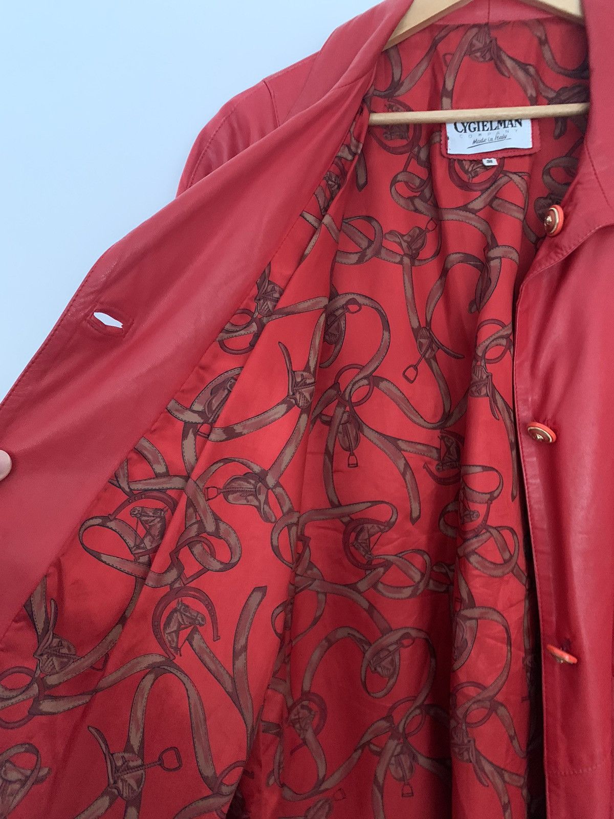 Vintage Cygielman beautiful red leather coat Size US M / EU 48-50 / 2 - 4 Thumbnail