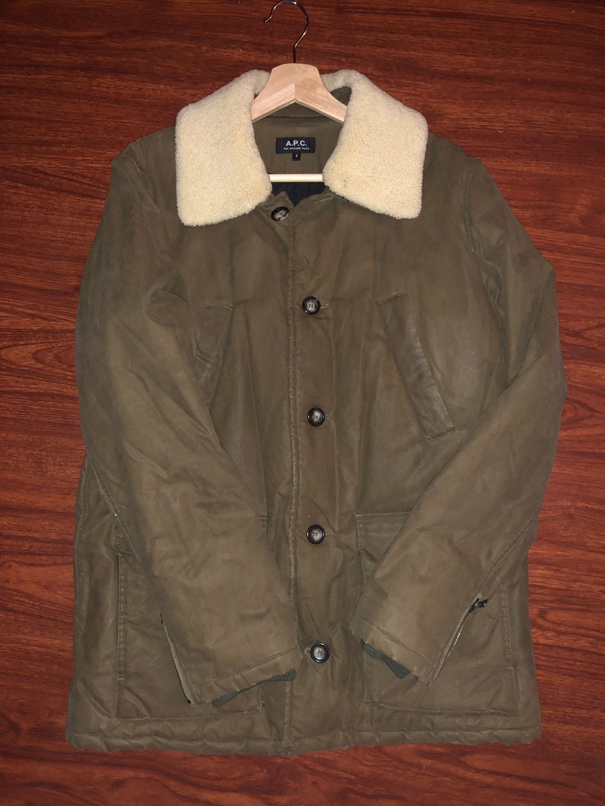 A.P.C. A.P.C. Men’s Coat - Green/Khaki Size Small Size US S / EU 44-46 / 1 - 2 Thumbnail