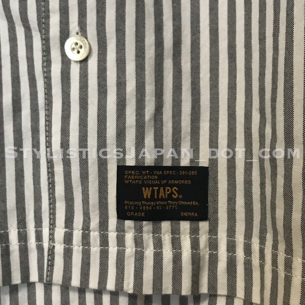 Wtaps WTAPS SODA STRIPED S/S SHIRT BLACK/WHITE S Size US S / EU 44-46 / 1 - 5 Thumbnail