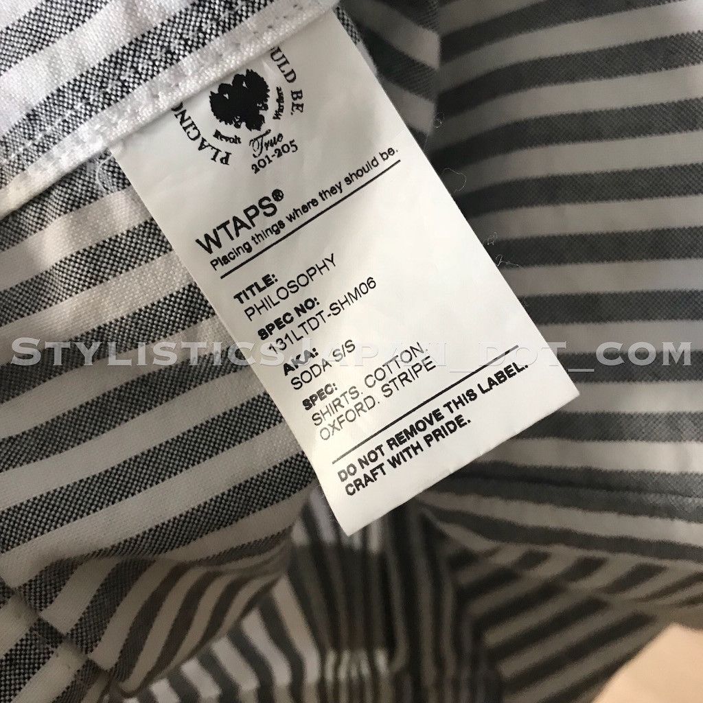 Wtaps WTAPS SODA STRIPED S/S SHIRT BLACK/WHITE S Size US S / EU 44-46 / 1 - 8 Thumbnail