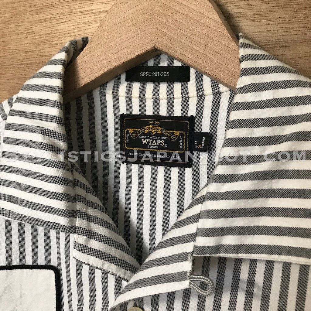 Wtaps WTAPS SODA STRIPED S/S SHIRT BLACK/WHITE S Size US S / EU 44-46 / 1 - 2 Thumbnail