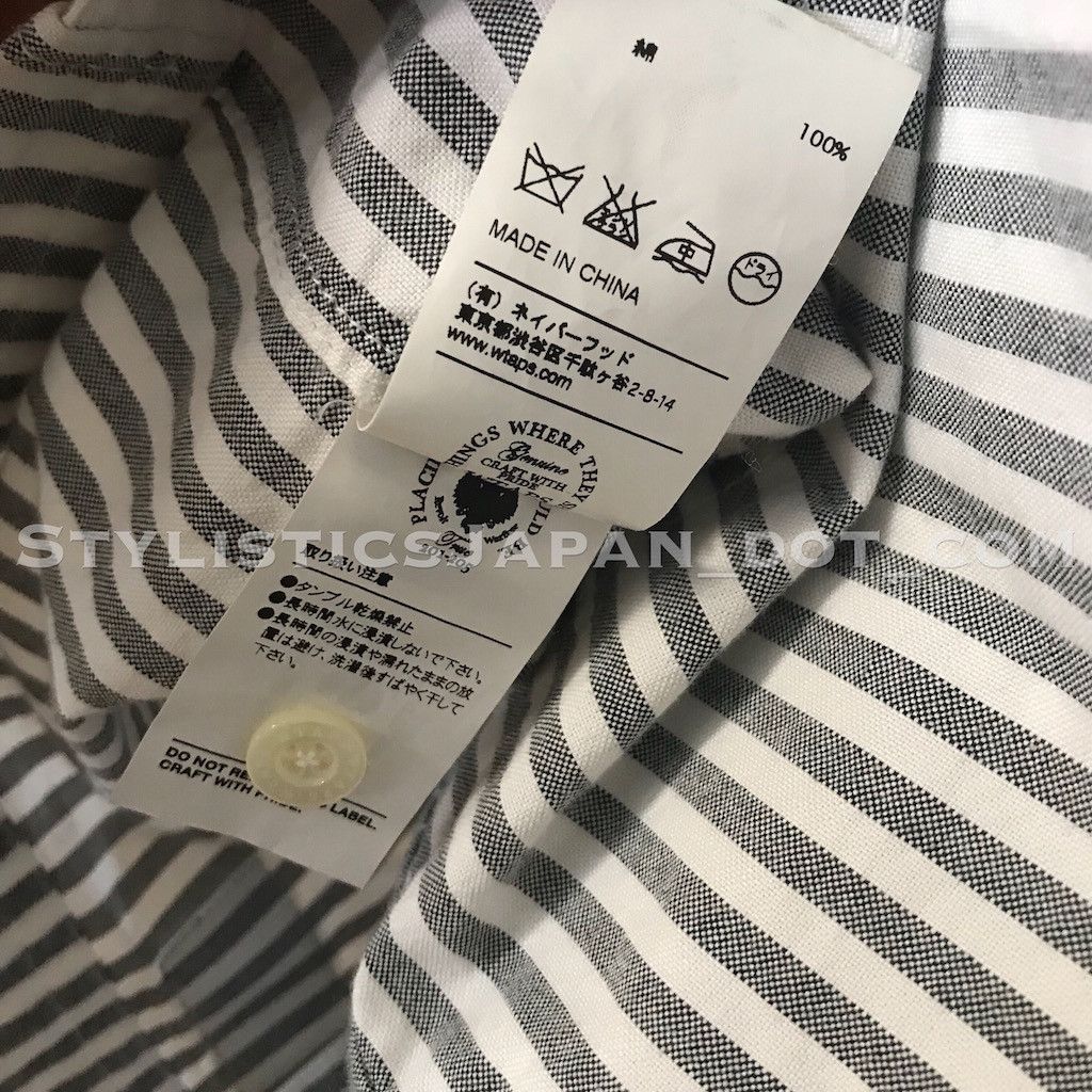 Wtaps WTAPS SODA STRIPED S/S SHIRT BLACK/WHITE S Size US S / EU 44-46 / 1 - 9 Thumbnail