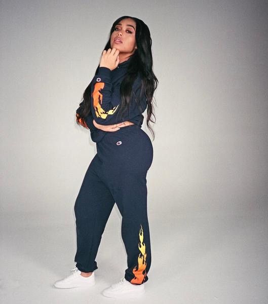 Champion Kylie Cosmetics The Kylie Shop x Champion Navy Flame Sweatpants Grailed