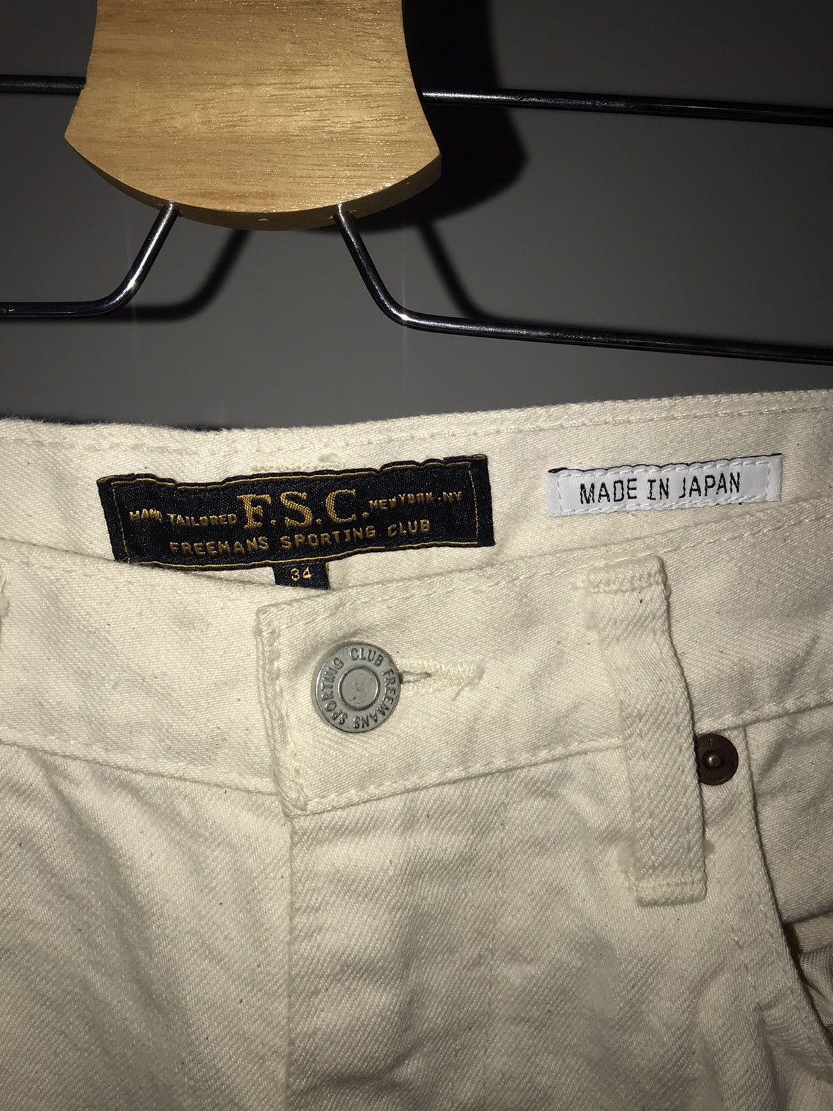 Freemans Sporting Club FSC Selvedge Button Fly Indigo Jeans Size US 34 / EU 50 - 2 Thumbnail
