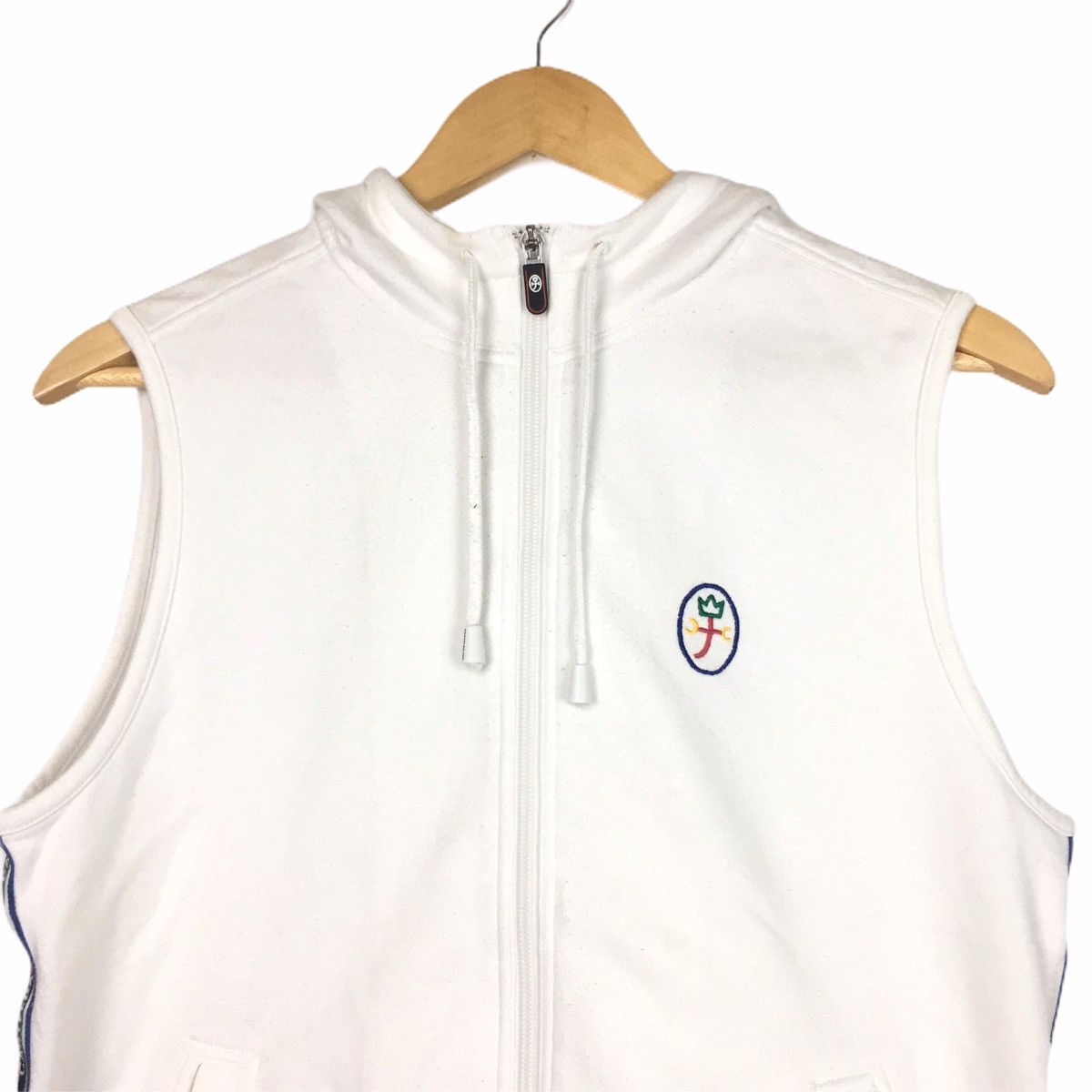 Jean Charles De Castelbajac × Vintage Jean Charles de Castelbajac Sport Zip Up Sleeveless Hoodie Size US M / EU 48-50 / 2 - 2 Thumbnail