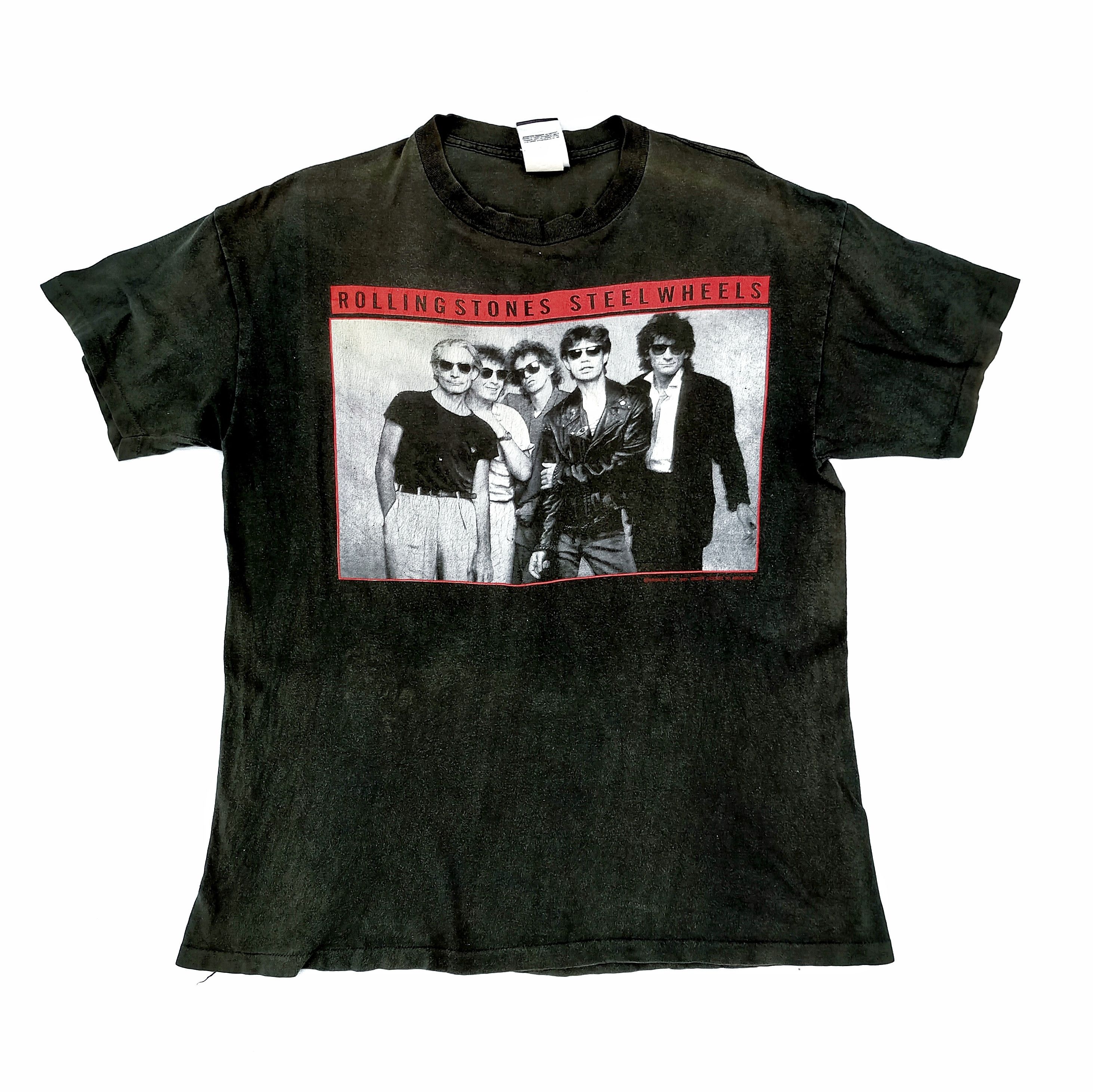 【80's】 ROLLING STONES steel wheel tour T Vintage 80s Rolling Stones Steel Wheels Tour Concert T-shirt