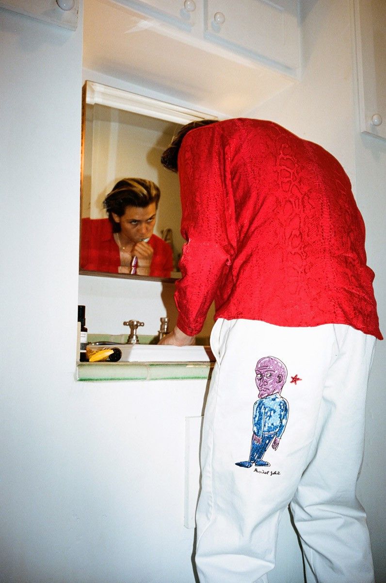 Supreme Supreme Daniel Johnston Embroidered Work Pant (White) | Grailed