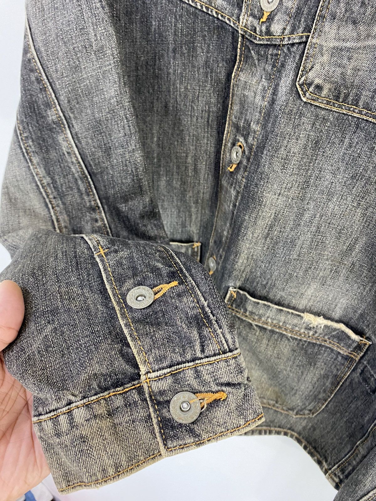 WHIZ LIMITED Whiz Limited Distressed Denim Jacket Nice Design Size US M / EU 48-50 / 2 - 6 Thumbnail