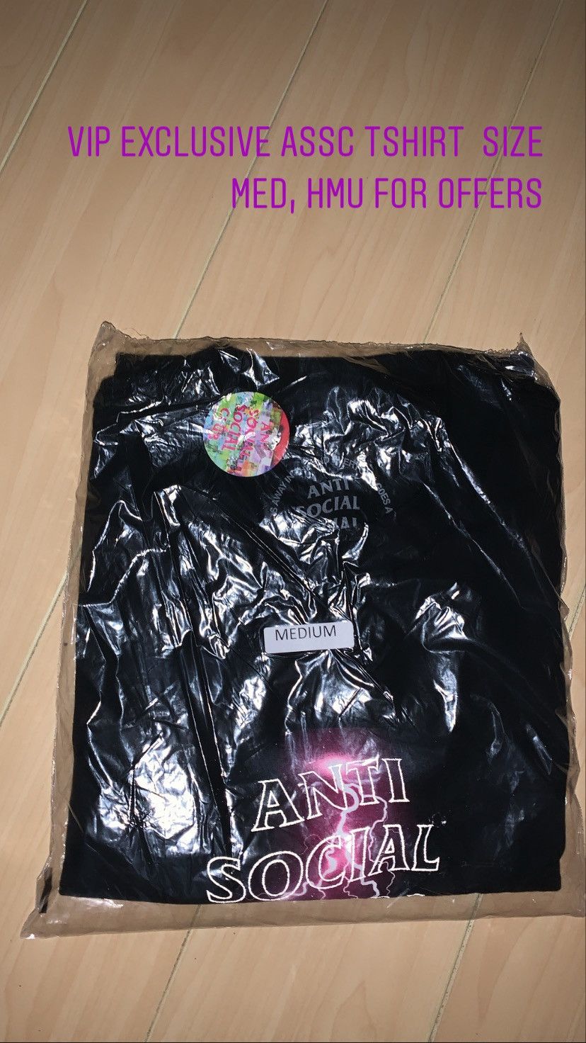 T-shirt Anti Social Social Club 'Members Secret' Noir - Taille L, Neuf Avec étiquettes