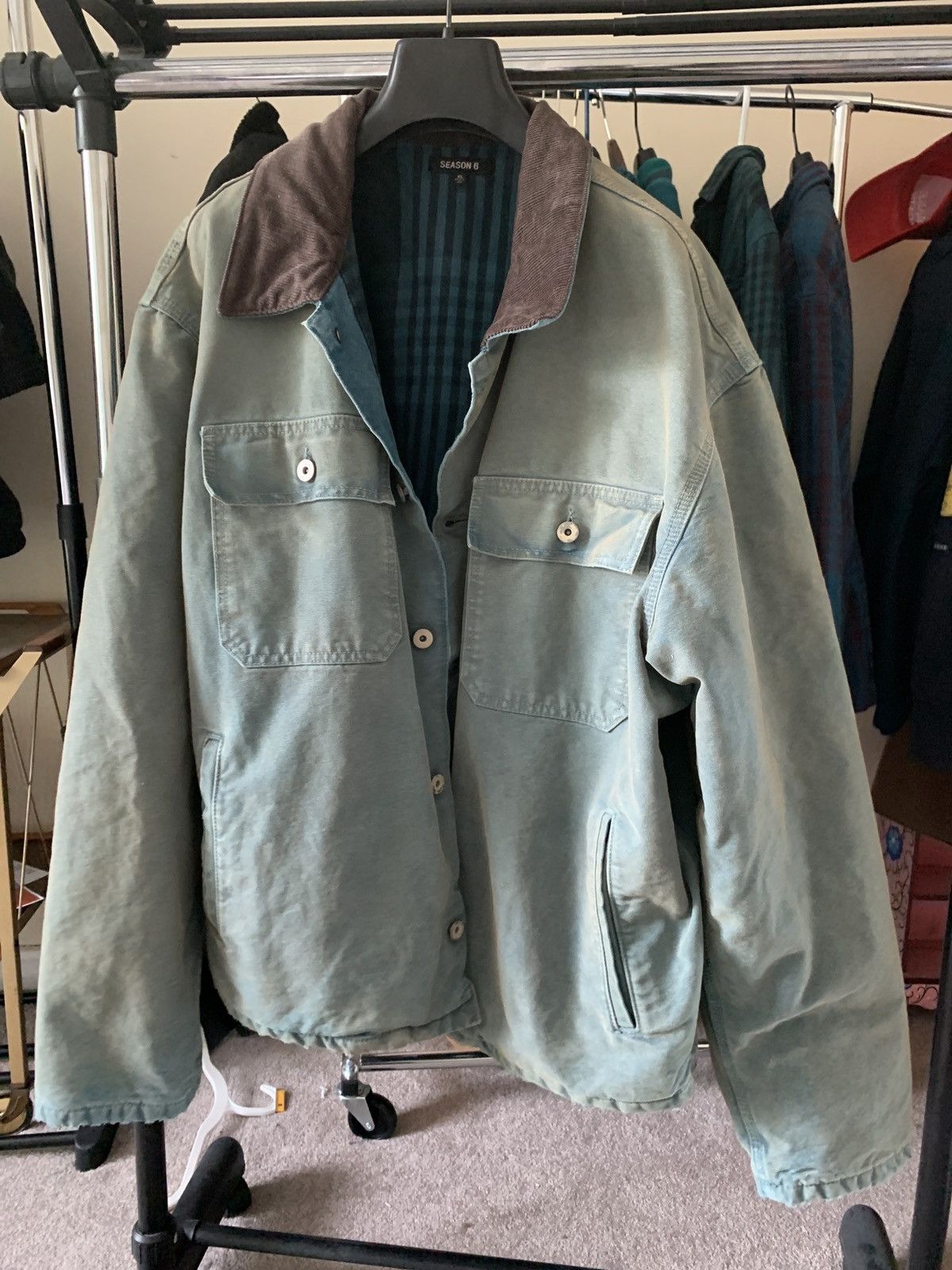 Flannel lined canvas jacket yeezy best sale