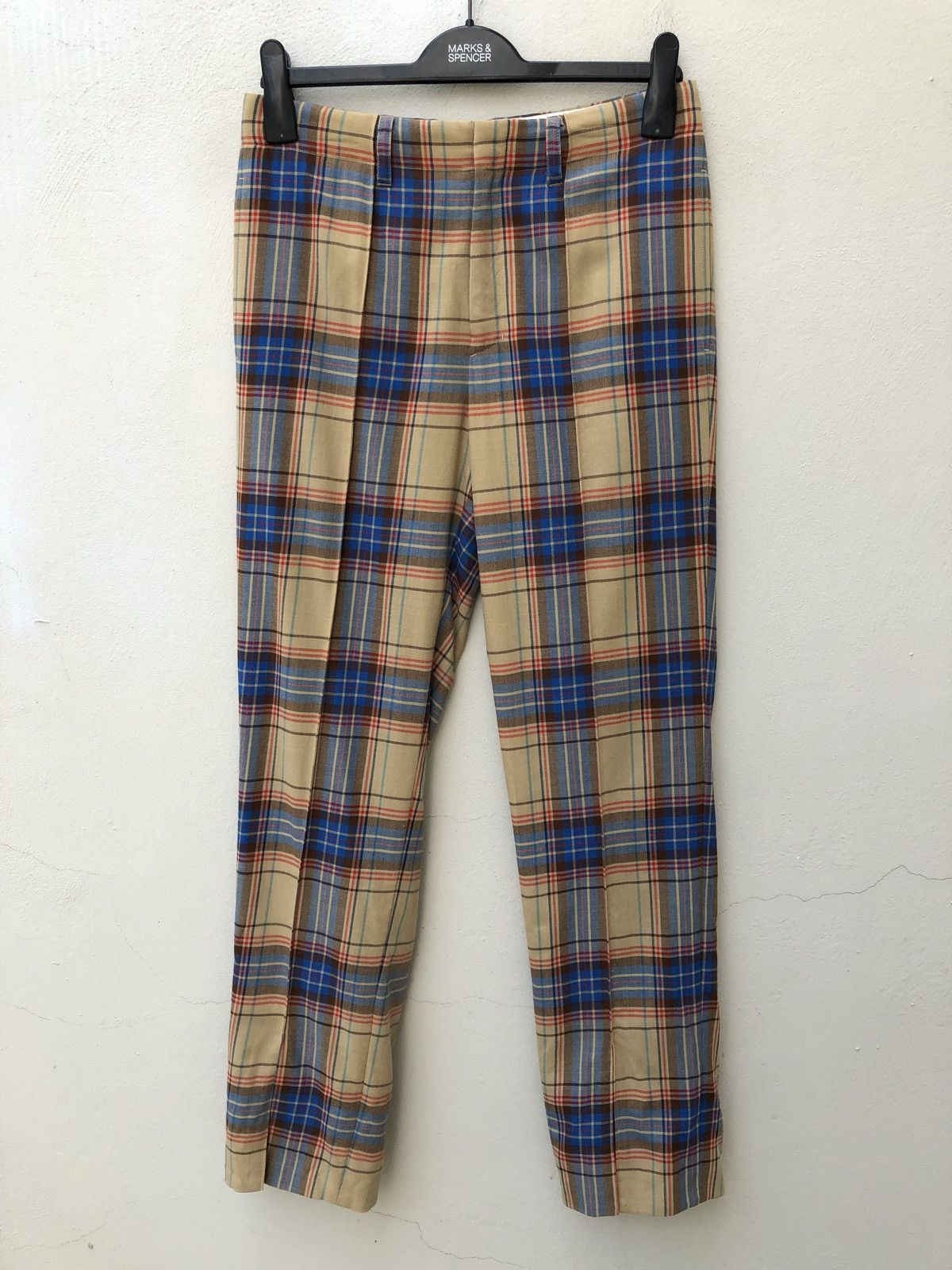 Katharine Hamnett London KH Made in Japan Checkered Wool Blend Trouser Size US 30 / EU 46 - 1 Thumbnail