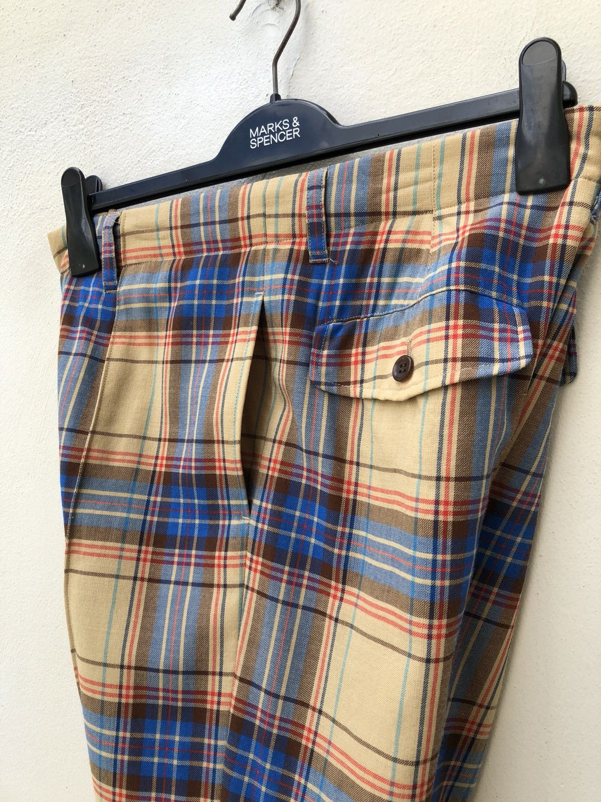 Katharine Hamnett London KH Made in Japan Checkered Wool Blend Trouser Size US 30 / EU 46 - 10 Thumbnail