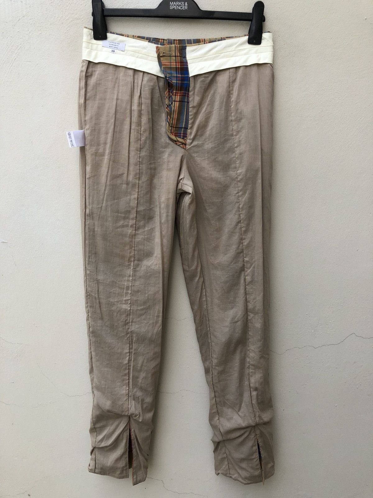 Katharine Hamnett London KH Made in Japan Checkered Wool Blend Trouser Size US 30 / EU 46 - 12 Thumbnail