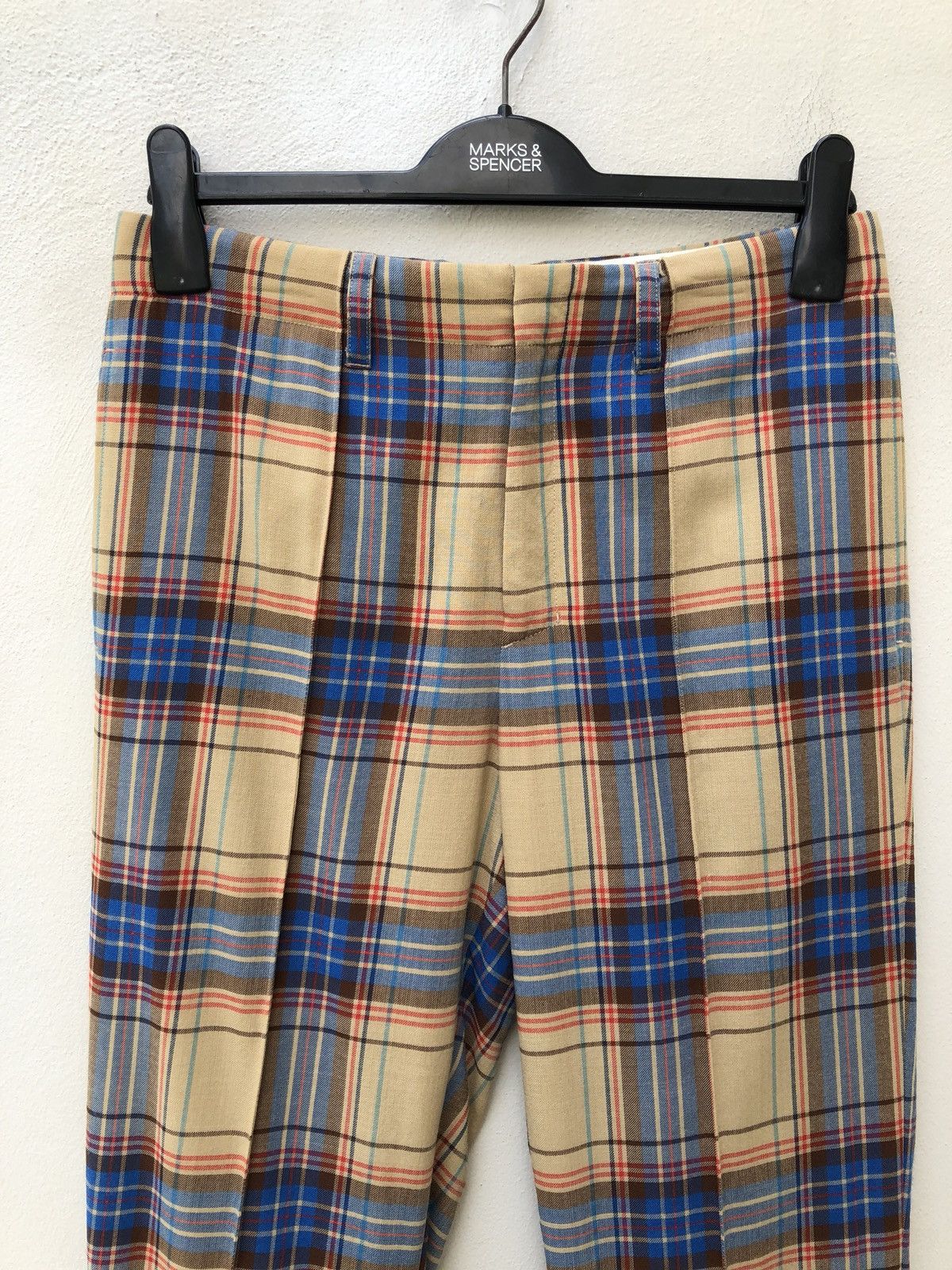 Katharine Hamnett London KH Made in Japan Checkered Wool Blend Trouser Size US 30 / EU 46 - 2 Thumbnail