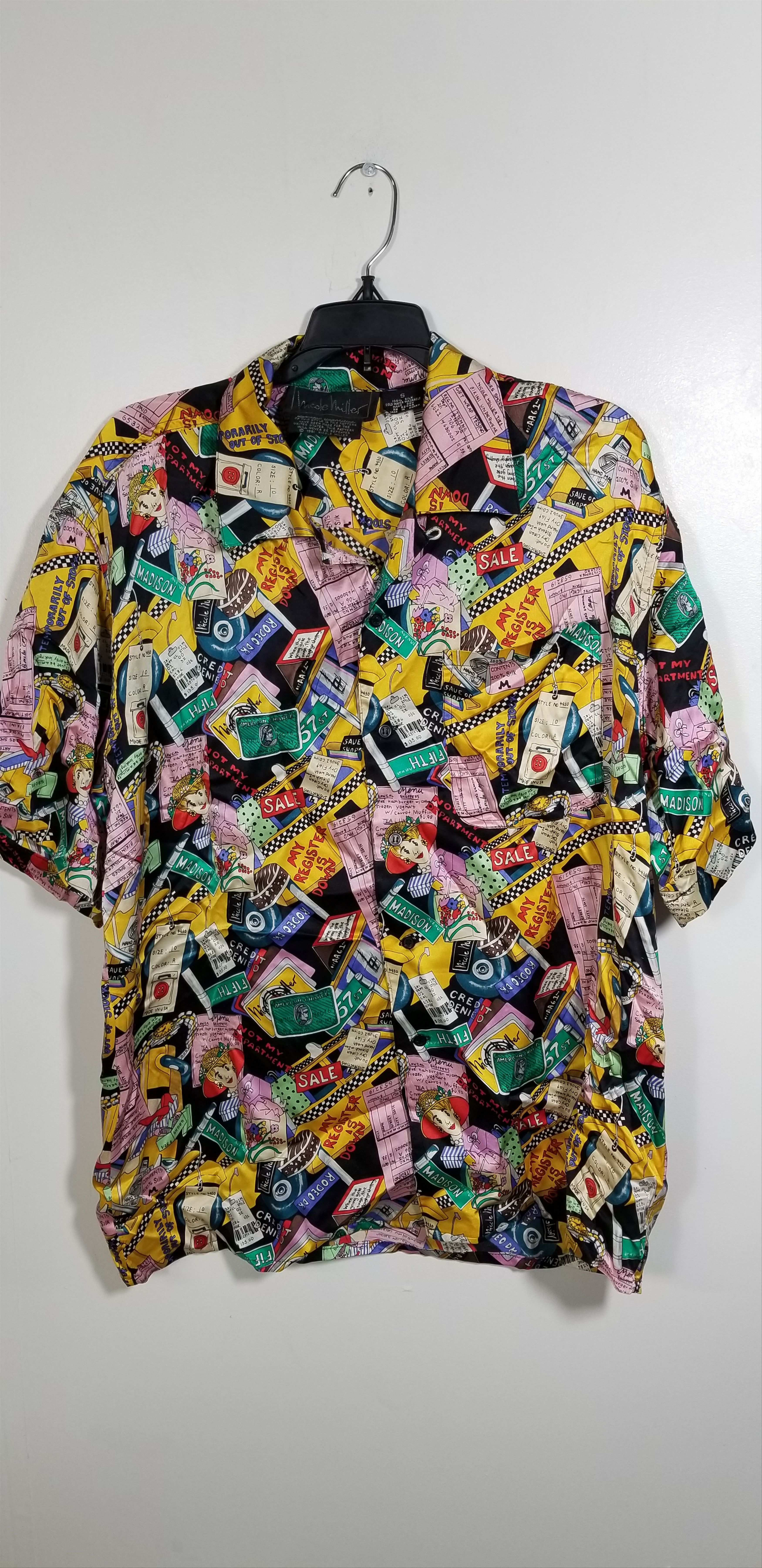 Nicole Miller Nicole Miller Silk Shopping Shirt Small 1991 Size US S / EU 44-46 / 1 - 1 Preview