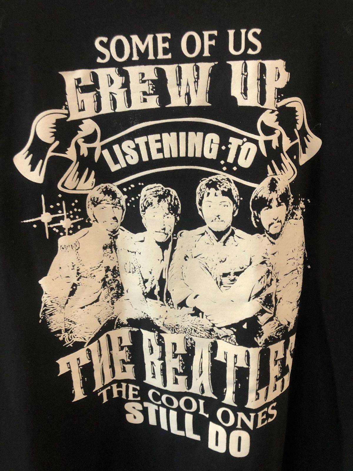 Band Tees × Fruit Of The Loom × Vintage The Beatles rock & roll black/white shirt size medium Nwt Size US M / EU 48-50 / 2 - 2 Thumbnail