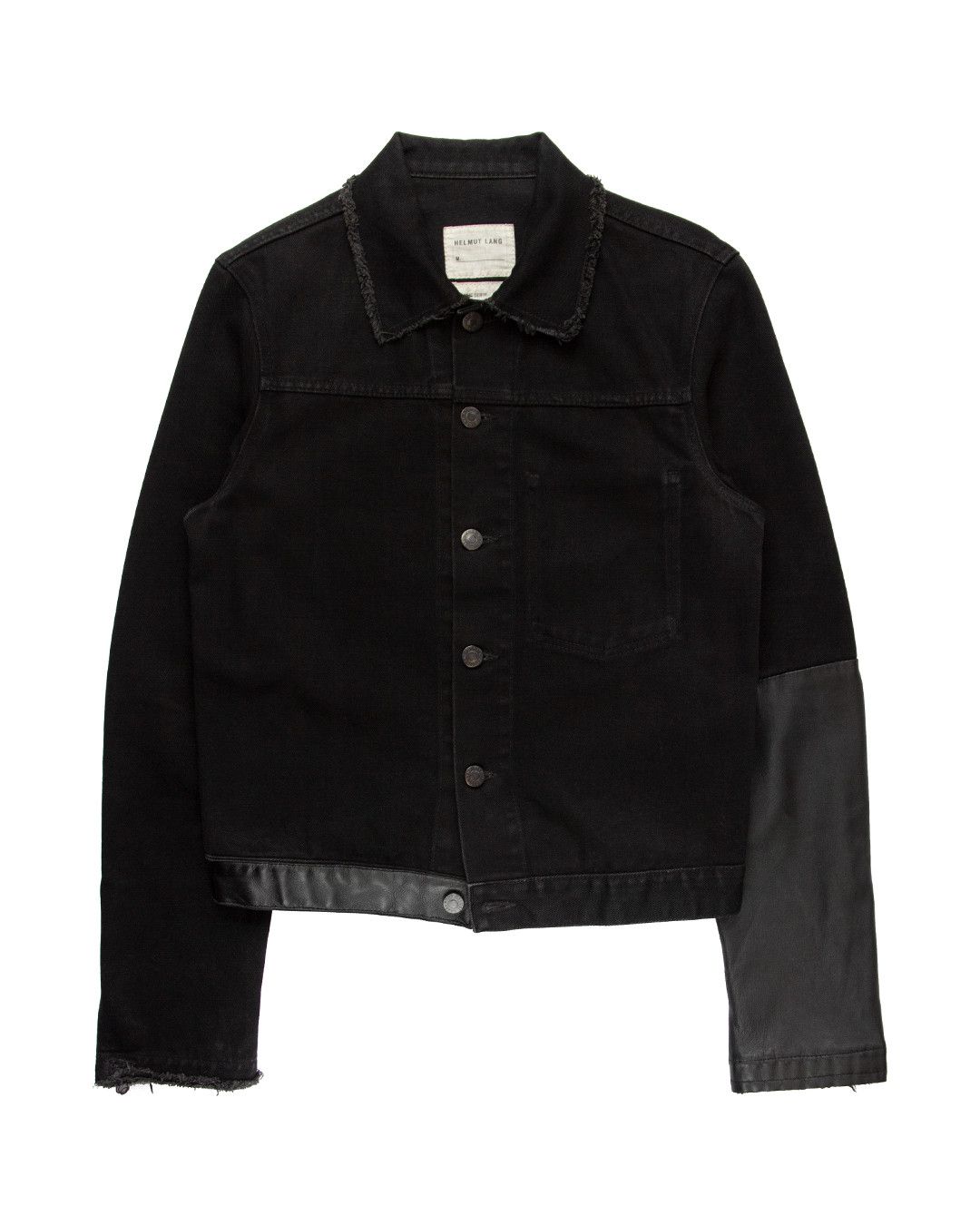 Helmut Lang HELMUT LANG SS03 SPLIT LEATHER SLEEVE DENIM JACKET