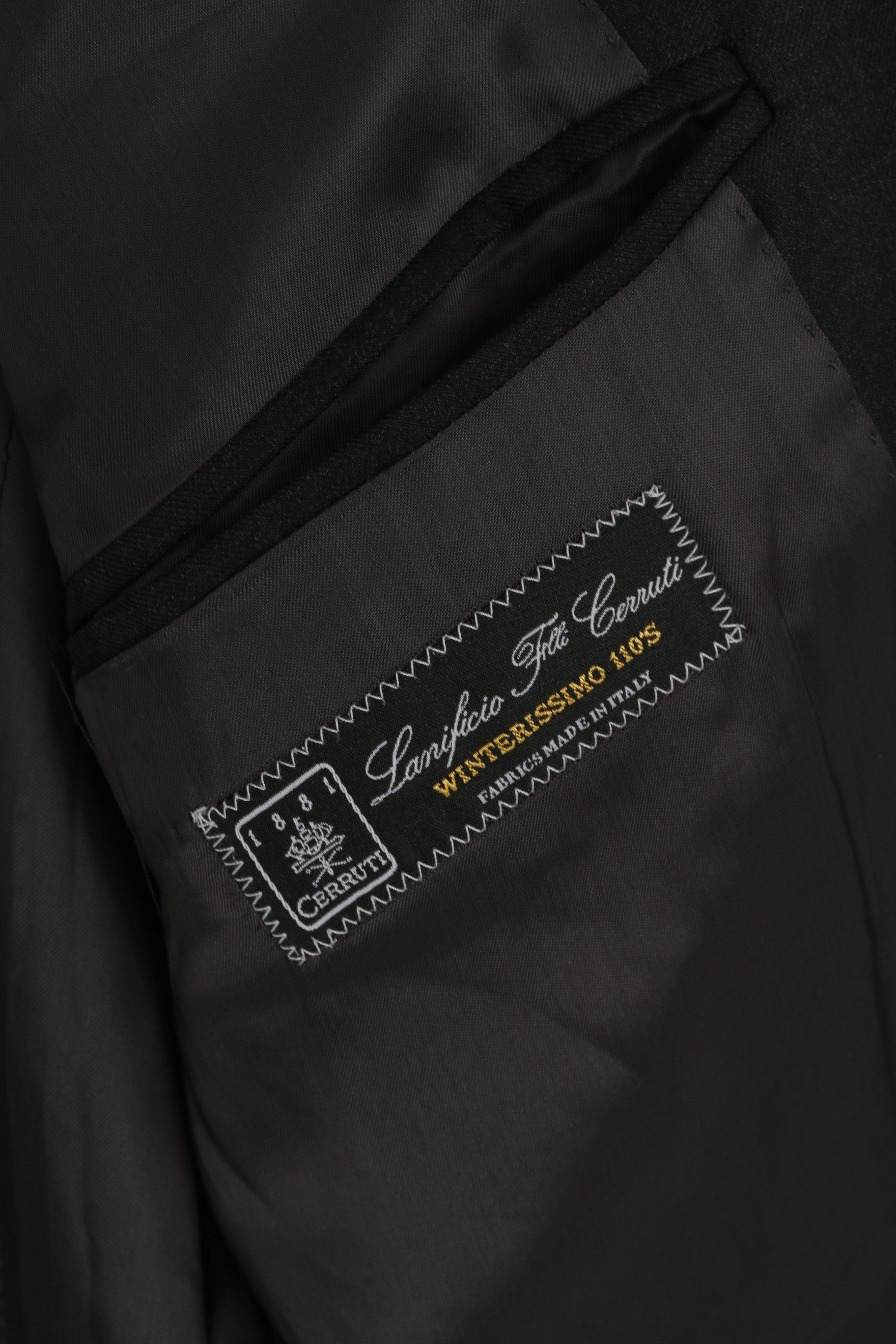 Paoloni PAOLONI Men 48 38 Blazer Black Wool Cerruti 110's 5386 Size 38R - 6 Thumbnail