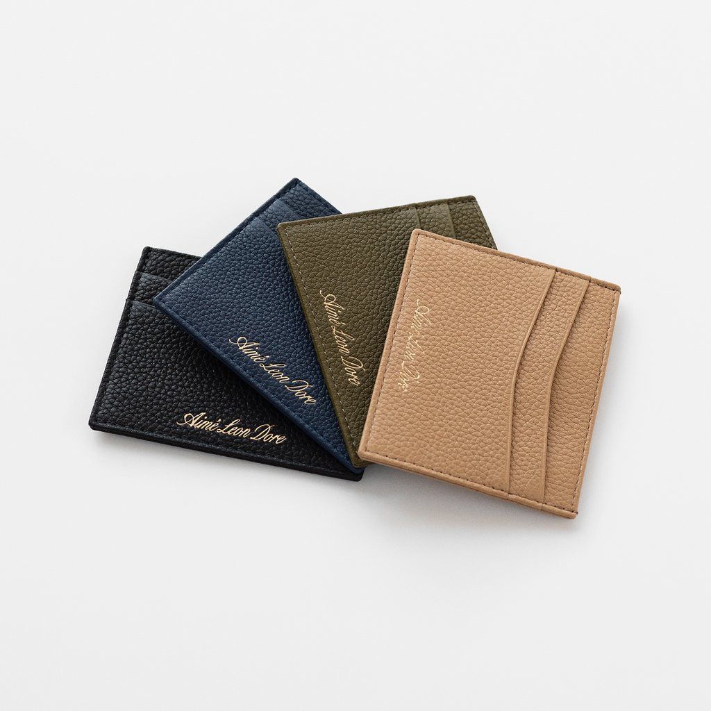 Aime Leon Dore Aime Leon Dore Debossed Leather Card Holder Navy | Grailed