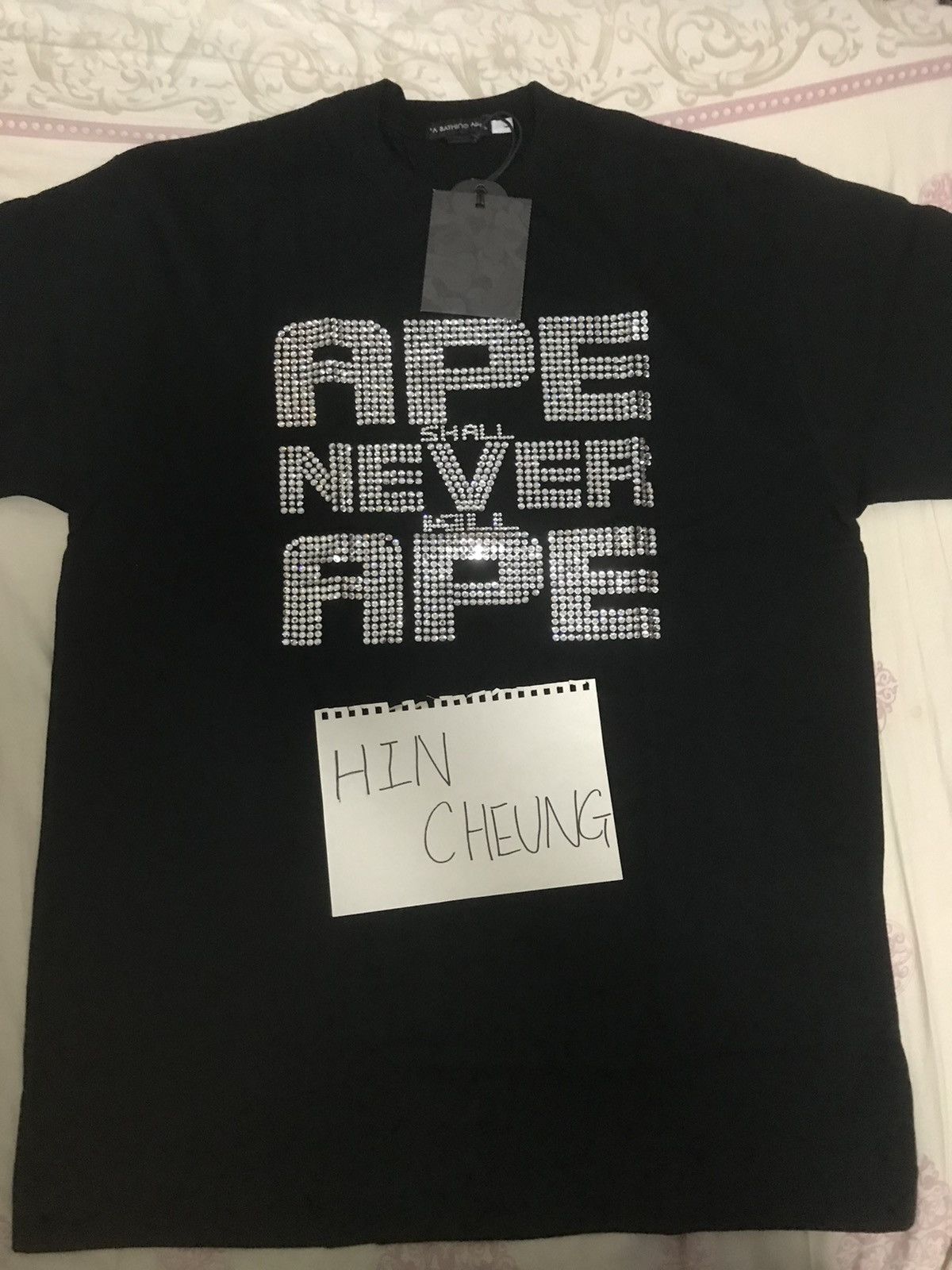 Bape Bape 07 Swarovski Asnka Logo Tee Size US L / EU 52-54 / 3 - 1 Thumbnail