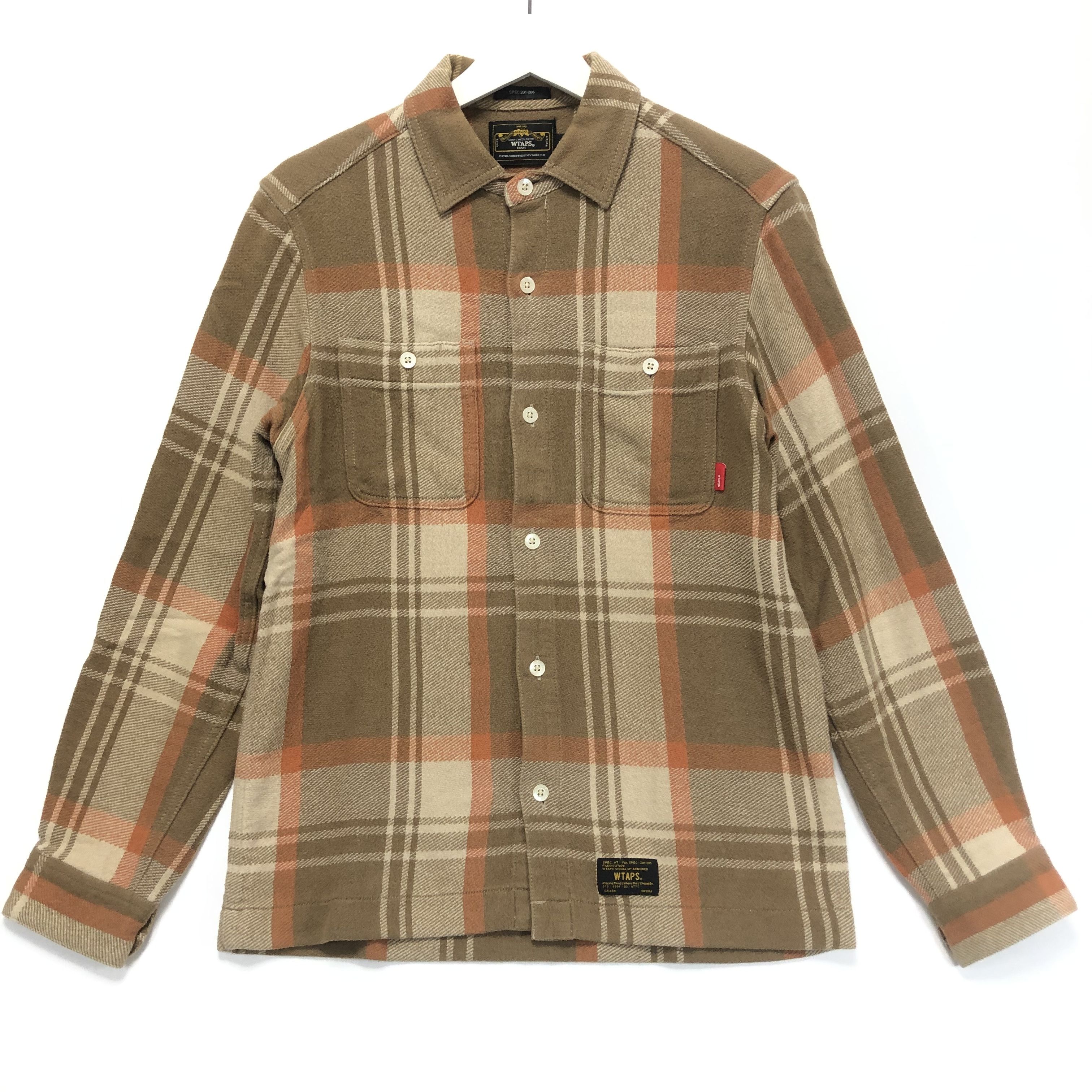Wtaps WTaps Union Flannel L/S Shirt Beige S Size US S / EU 44-46 / 1 - 1 Thumbnail