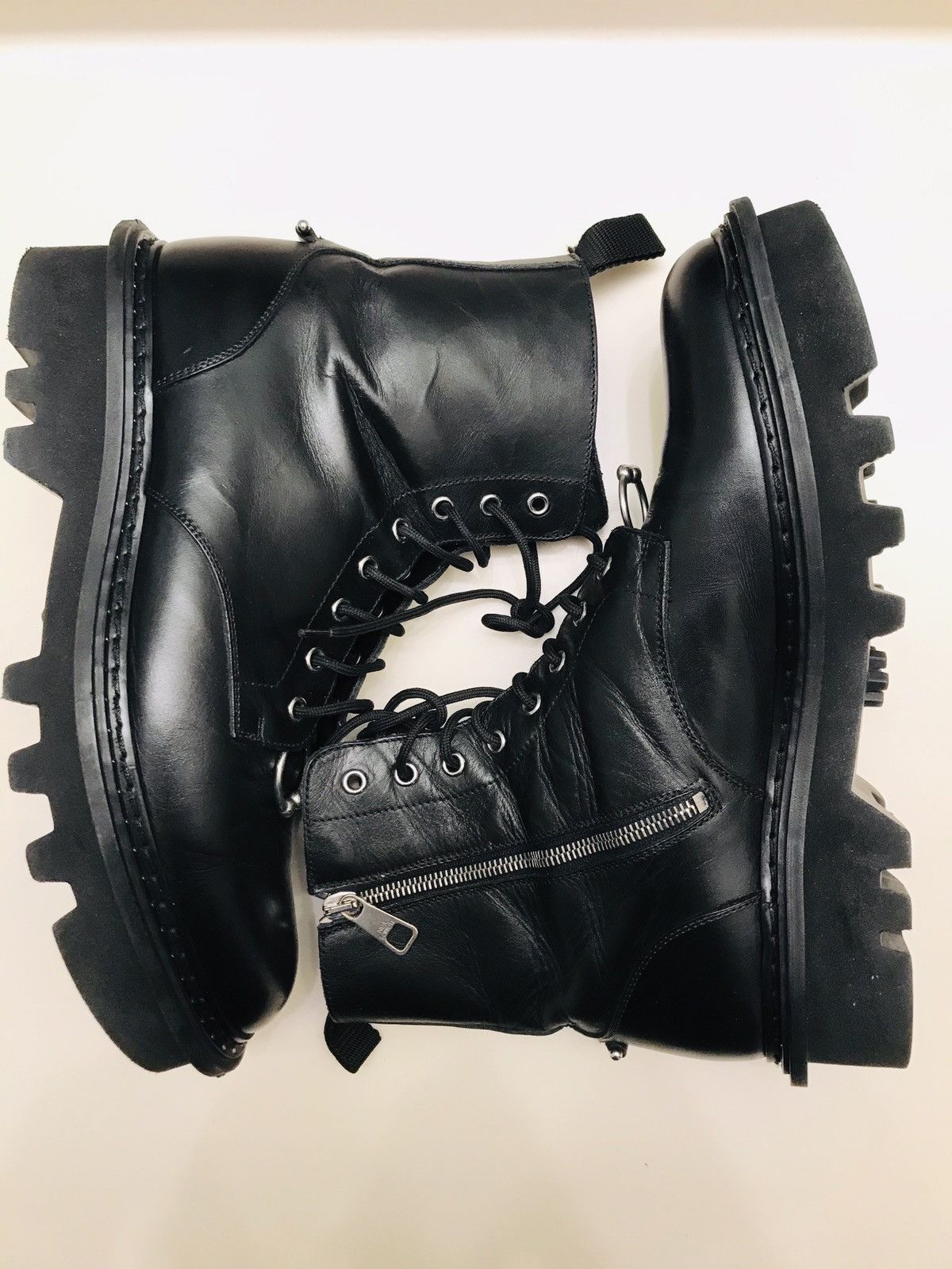 NEIL BARRETT ブラックミリタリーブーツ27 41 Neil Barrett Boots | Grailed