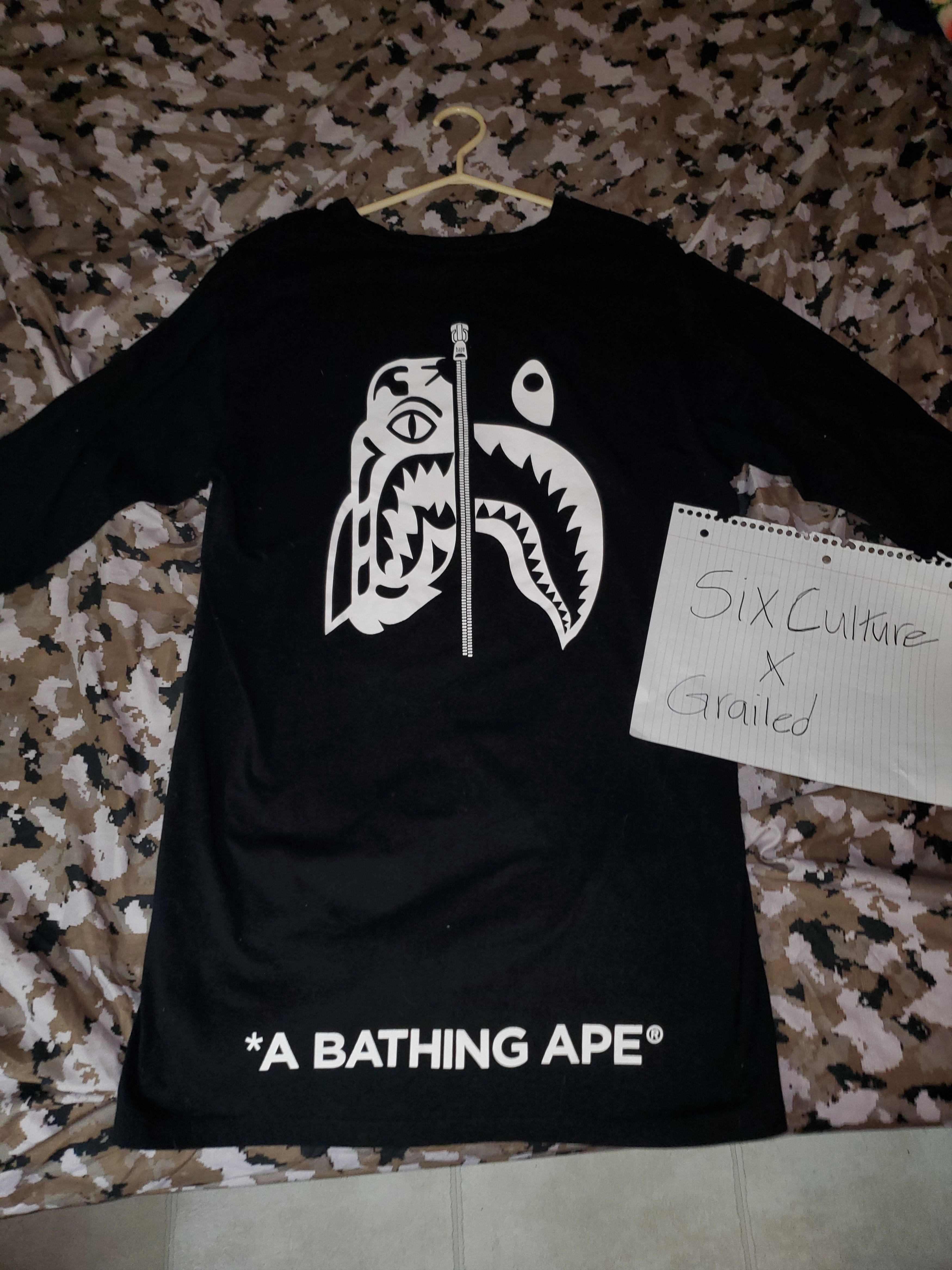 Bape Tiger Shark T Shirt Grailed