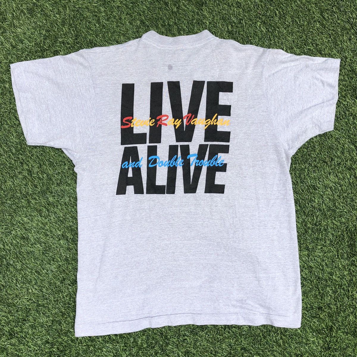 Vintage Vintage 80s Stevie Ray Vaughan Live Alive Promo tshirt Size US M / EU 48-50 / 2 - 2 Thumbnail