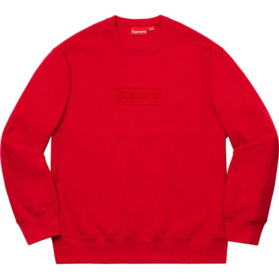 Supreme Cutout Logo Crewneck Red