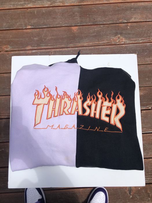 Thrasher Thrasher Split Flame Logo Hoodie Grailed