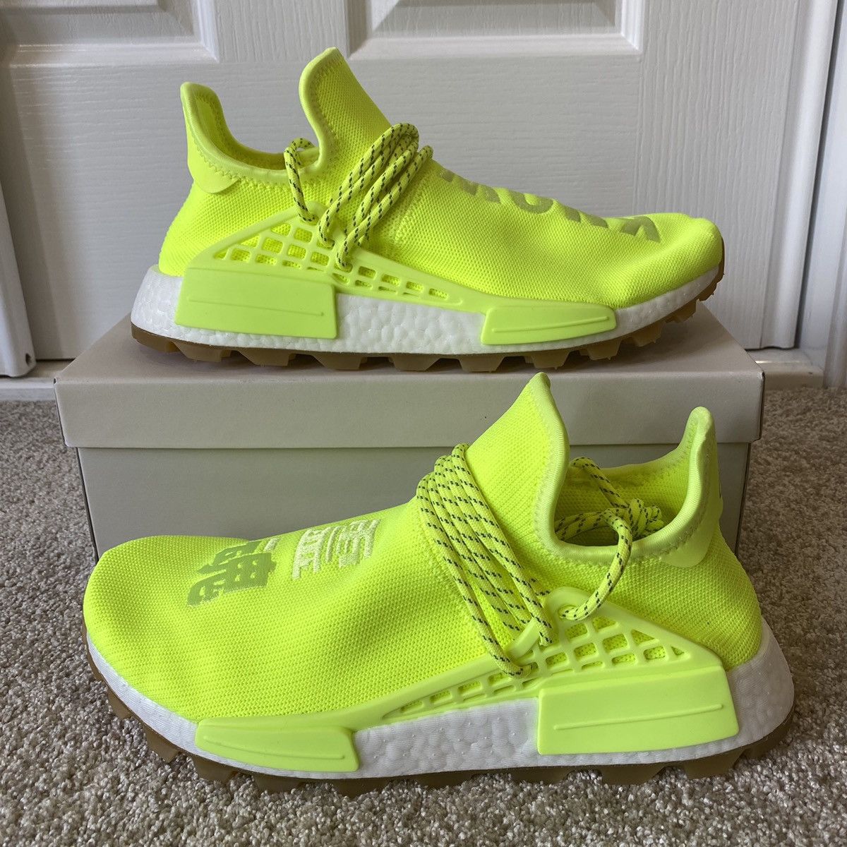 Adidas Pharrell Pharrell x NMD Human Race Trail Neon Yellow Grailed