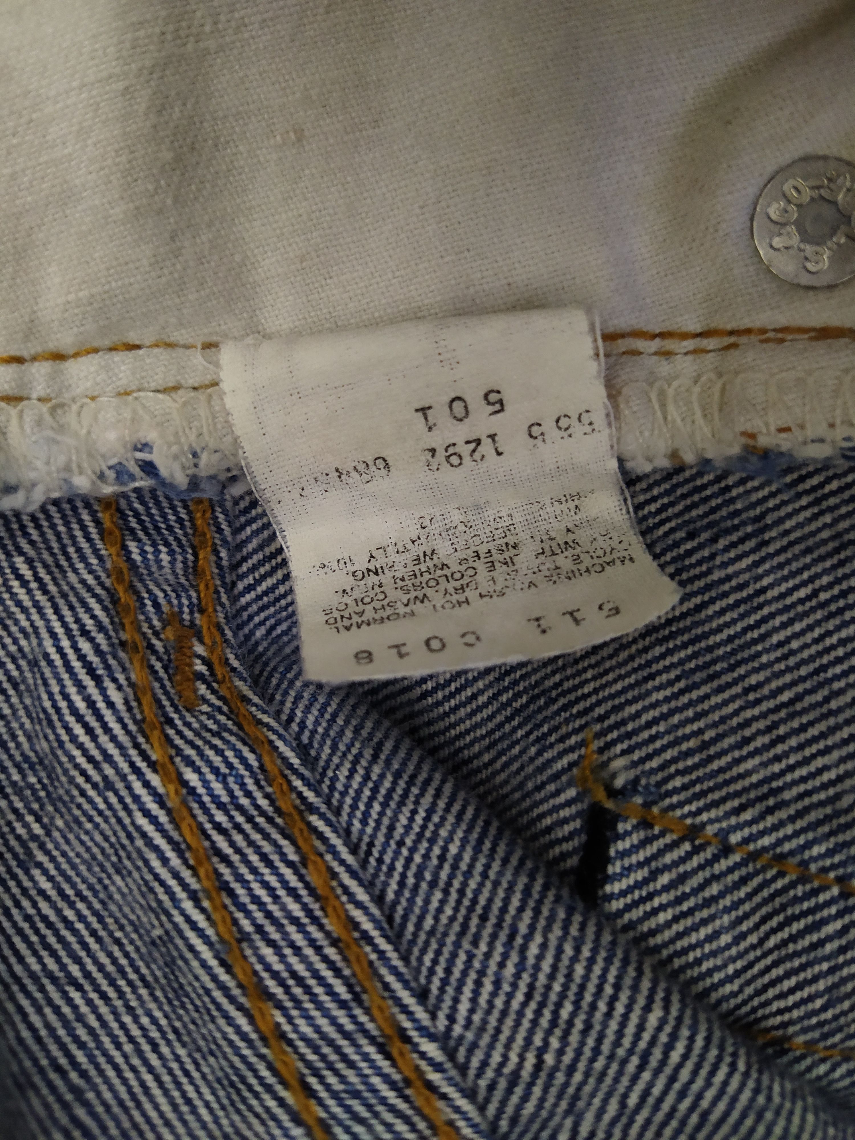 Levi's 90s LEVIS 501 BIG E SELVEDGE DENIM 555 ANNIVERSARY (B255) Size US 27 - 10 Thumbnail