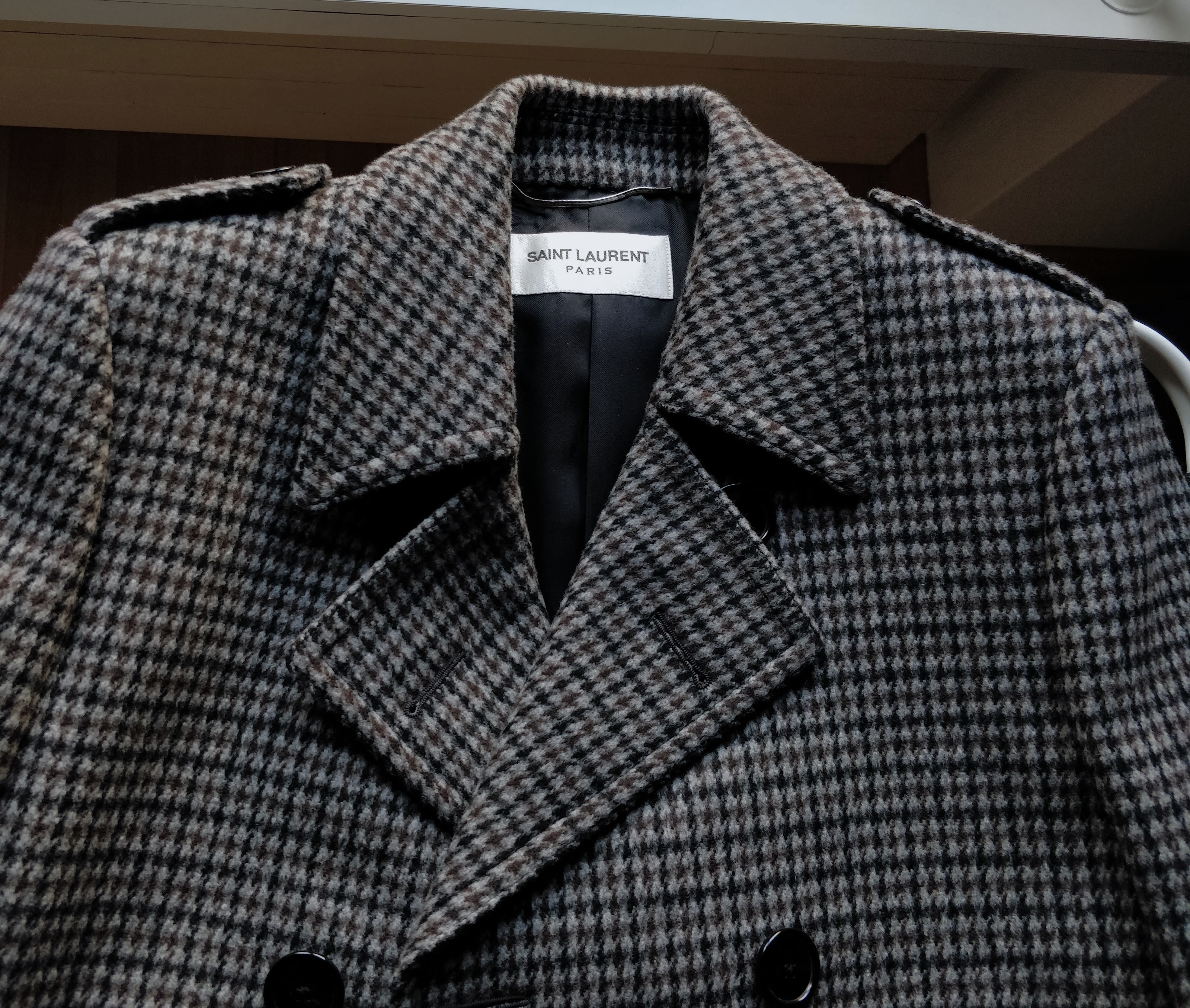 Saint Laurent Paris FW14 Runway Glencheck Coat Celine Size US M / EU 48-50 / 2 - 12 Thumbnail