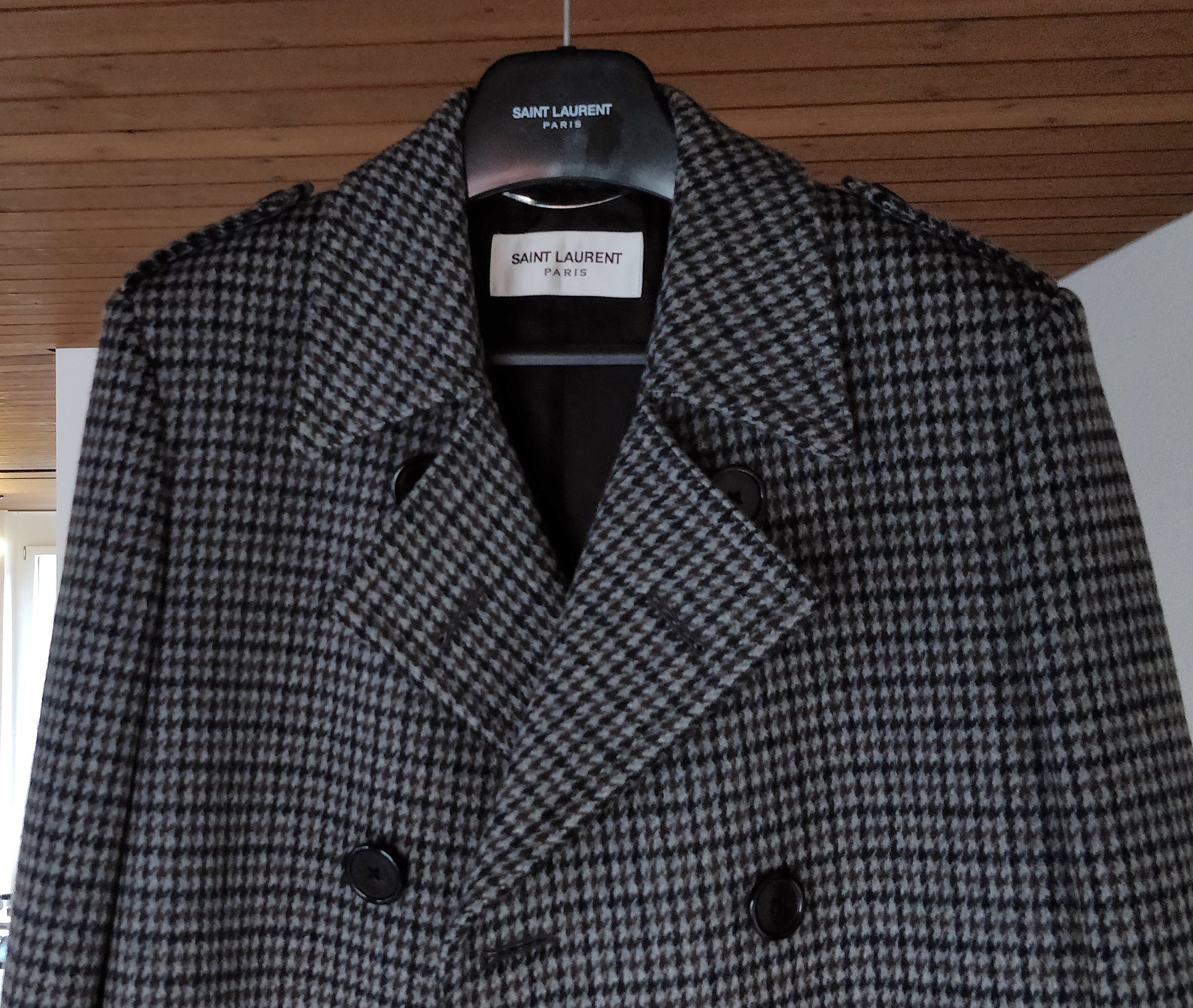 Saint Laurent Paris FW14 Runway Glencheck Coat Celine Size US M / EU 48-50 / 2 - 5 Thumbnail